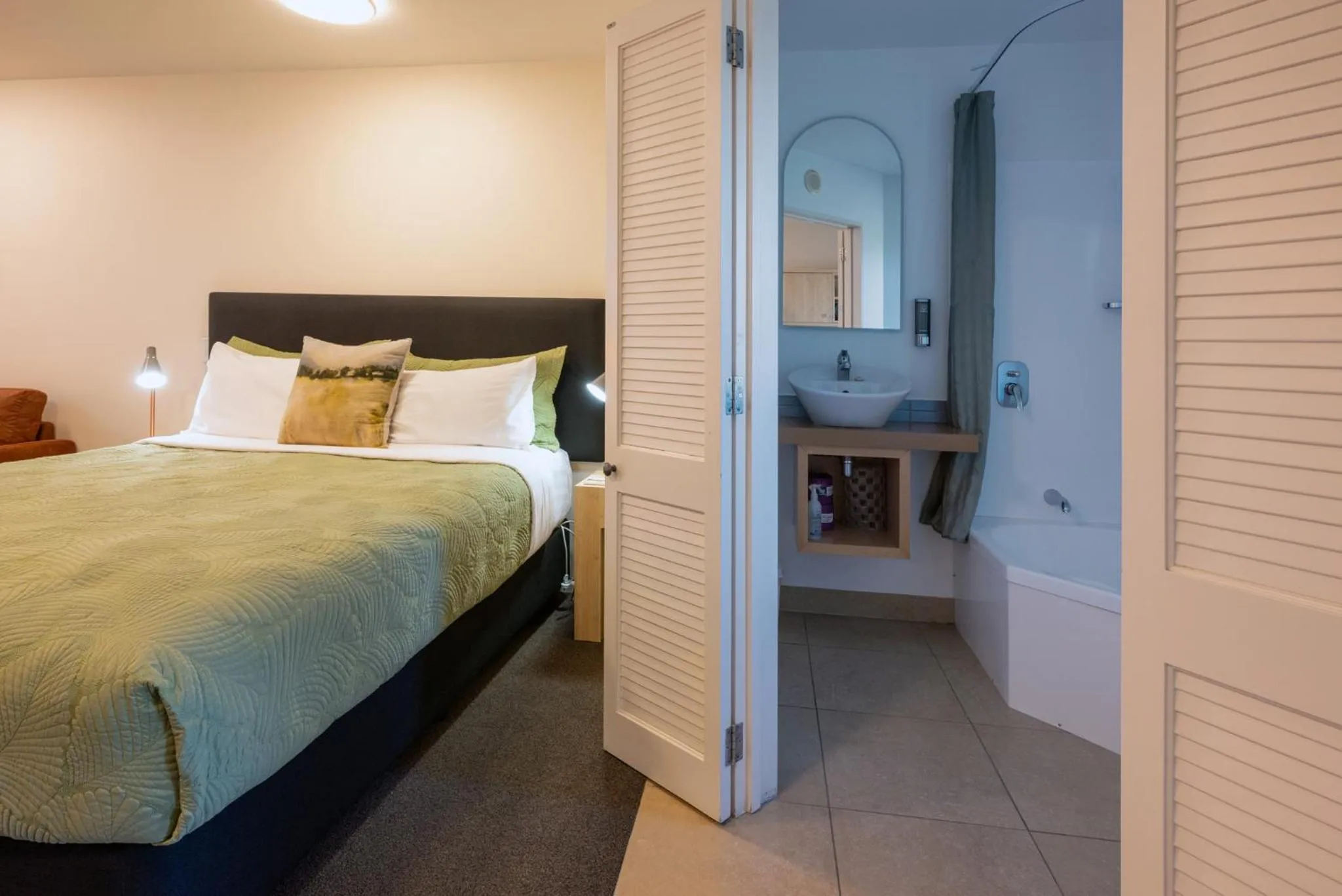 Bed in Tussock Peak Lodge