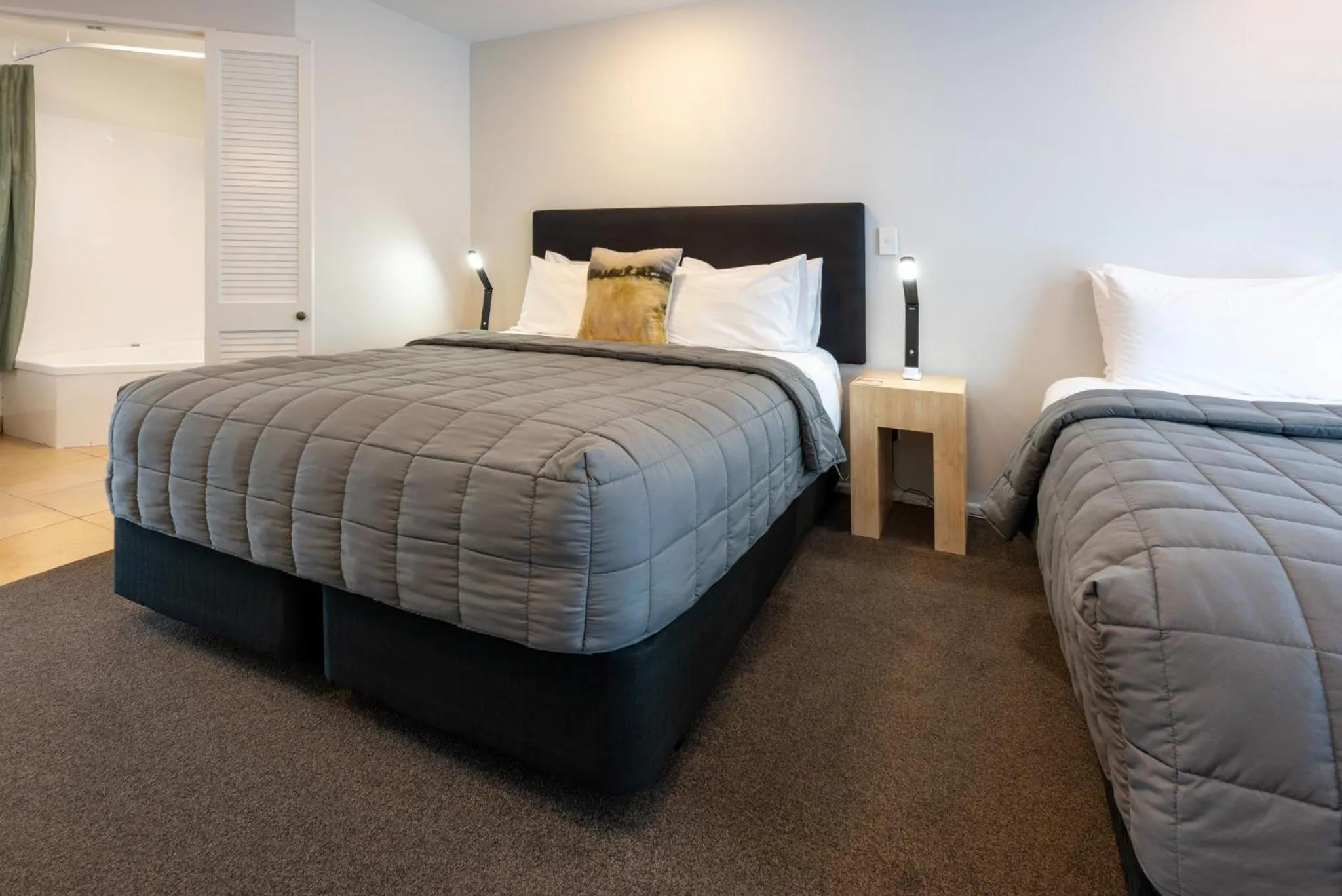 Bed in Tussock Peak Lodge