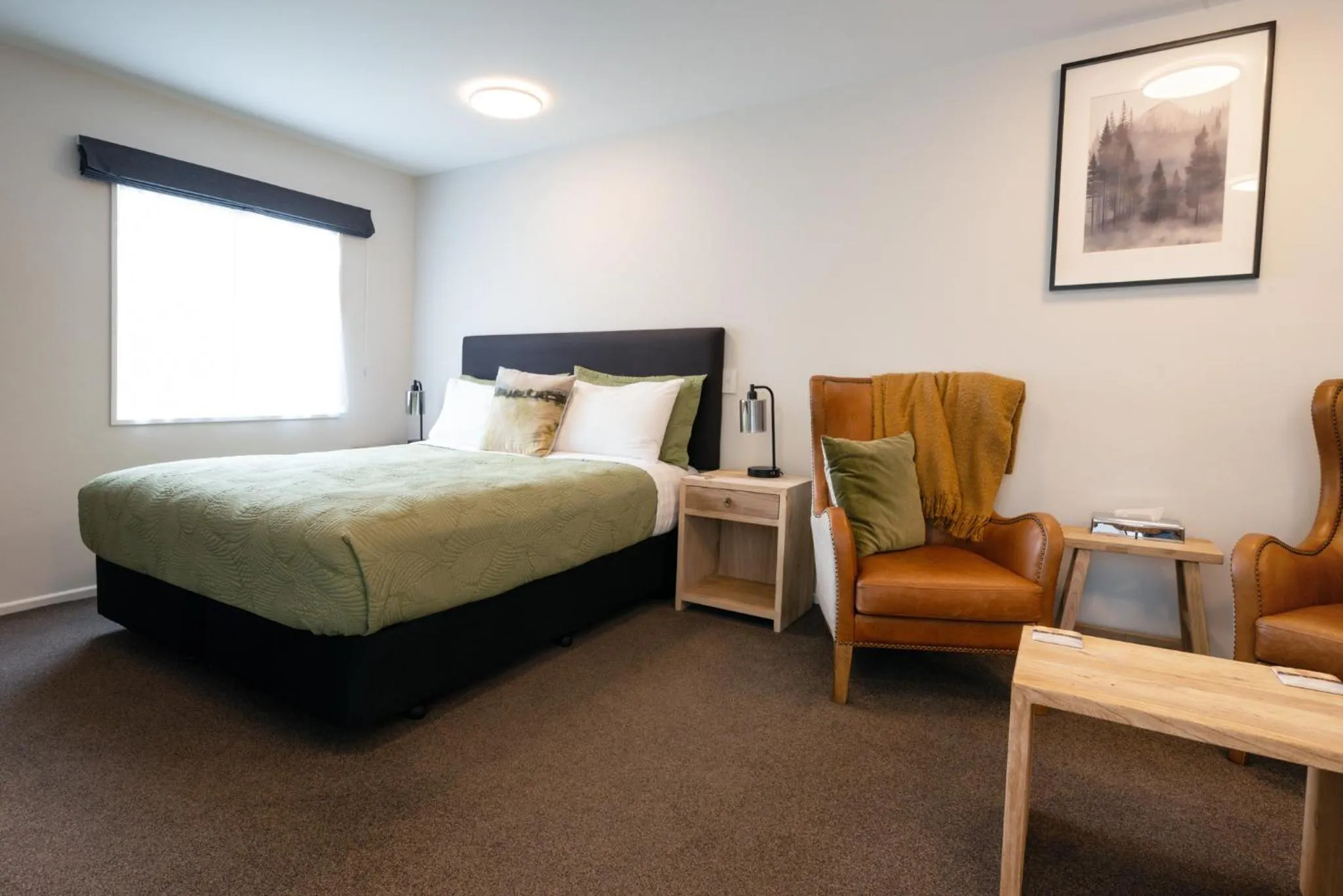 Bed in Tussock Peak Lodge