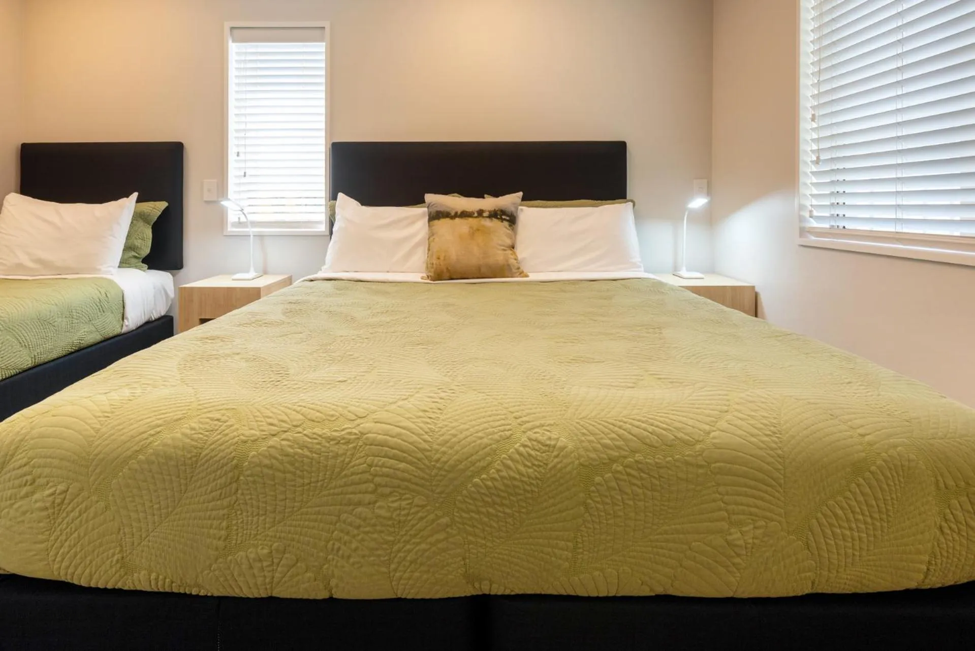 Bed in Tussock Peak Lodge