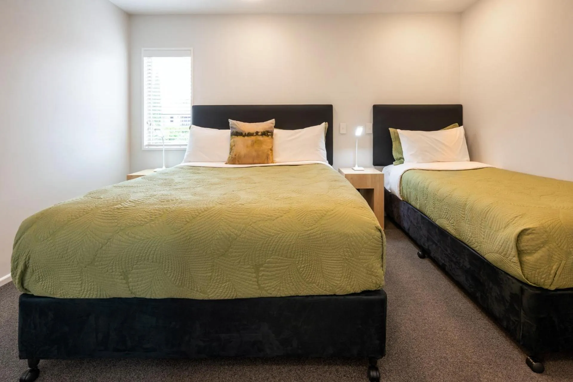 Bed in Tussock Peak Lodge