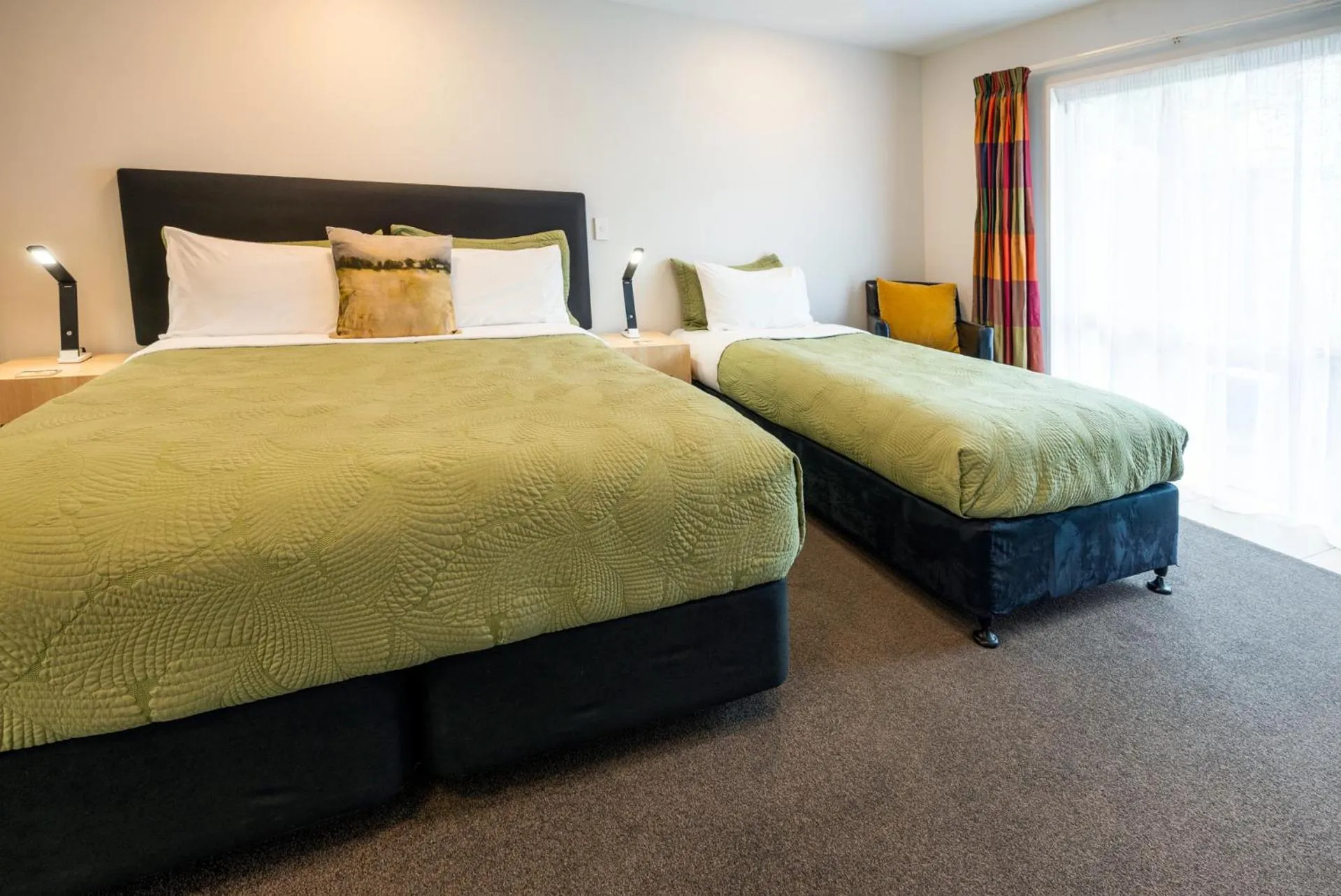 Bed in Tussock Peak Lodge