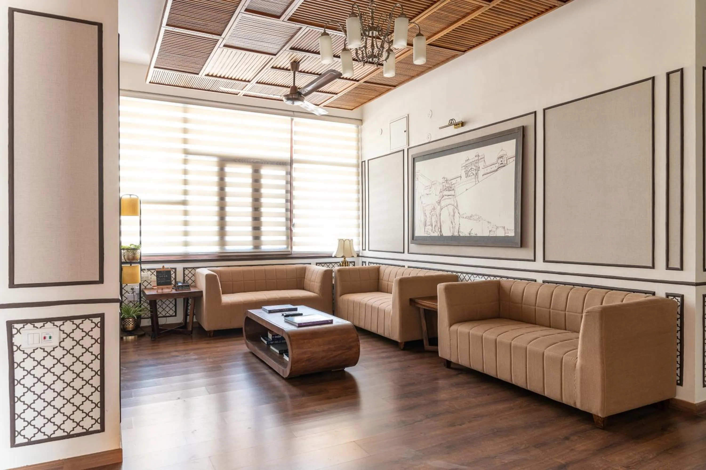 Seating area in Bhola Bhawan Bed and Breakfast