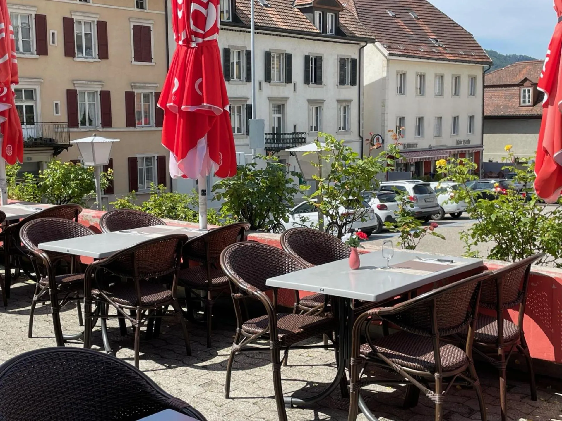 Balcony/Terrace in Hôtel La Fontaine