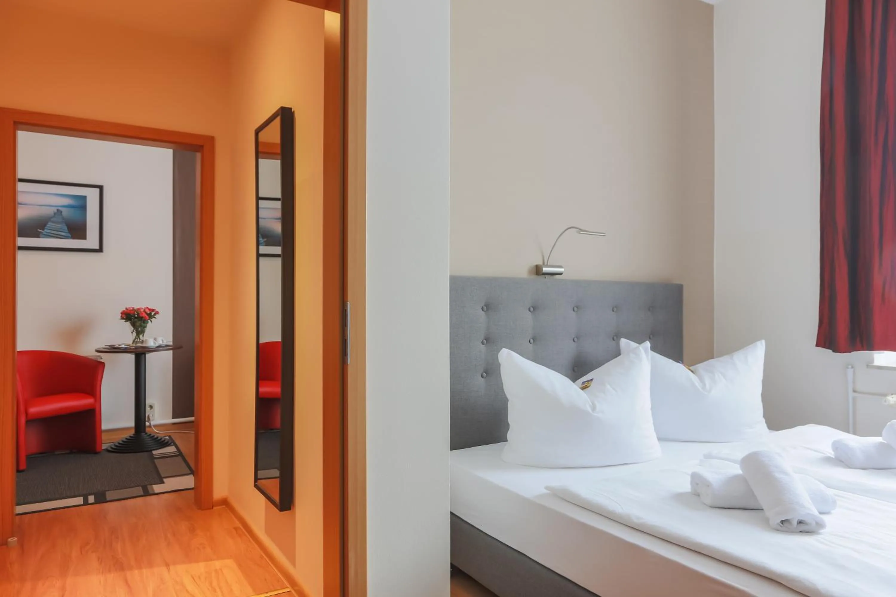 Bed in City Residence Hotel Frankfurt-Oder Bahnhof