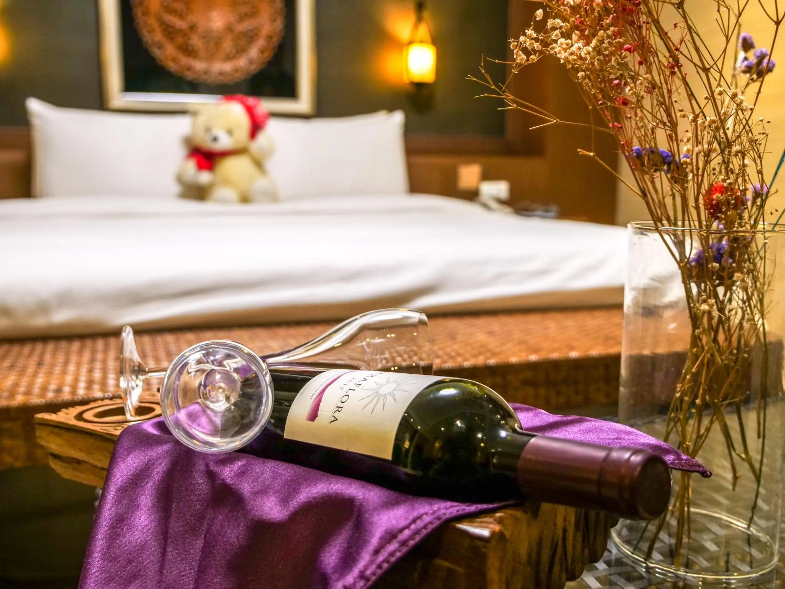 Decorative detail, Bed in MF Hotel, penghu