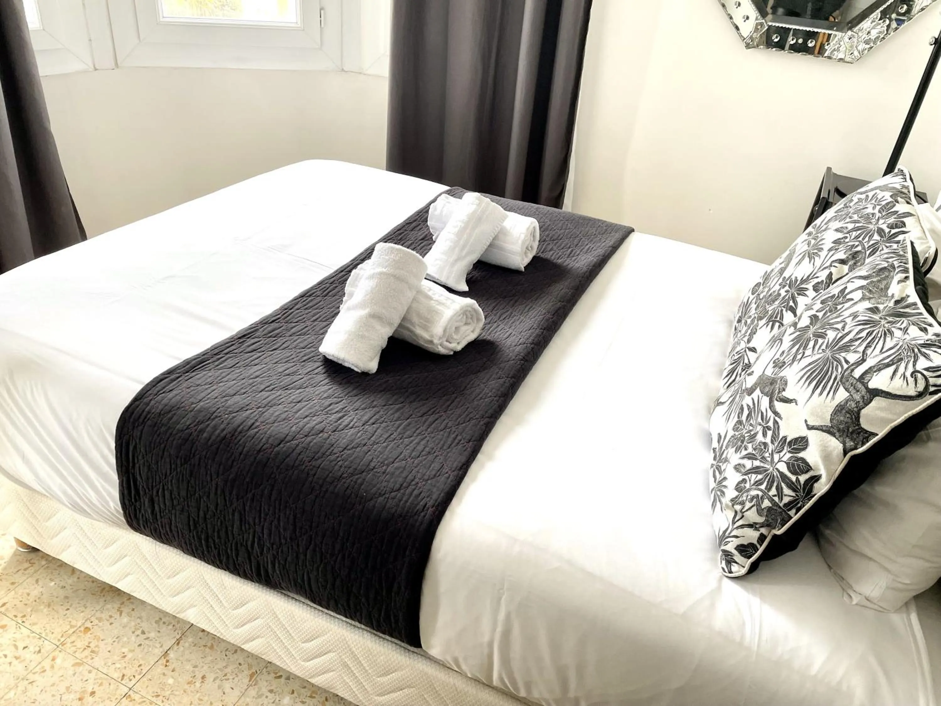 Bed in Hôtel Restaurant Gédéon