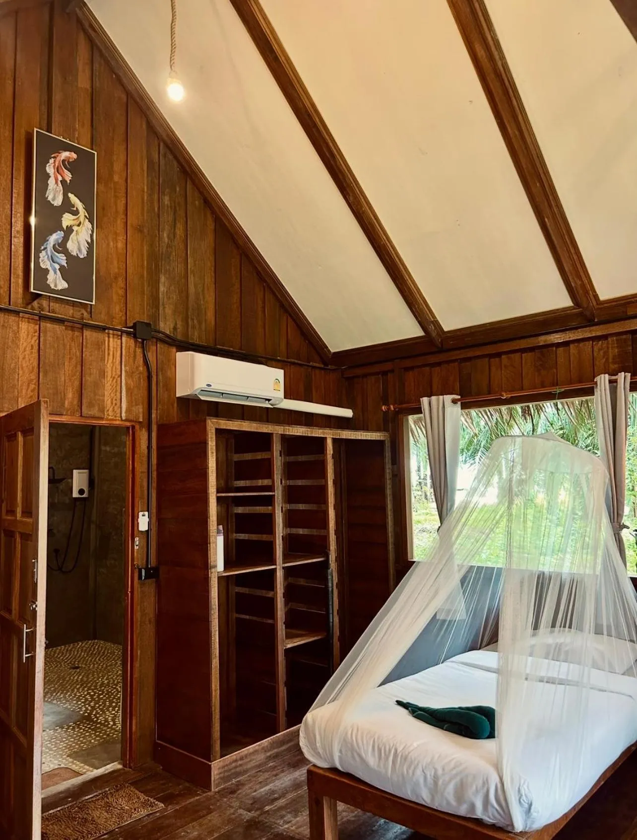 Bed in Khao Sok Paradise Resort