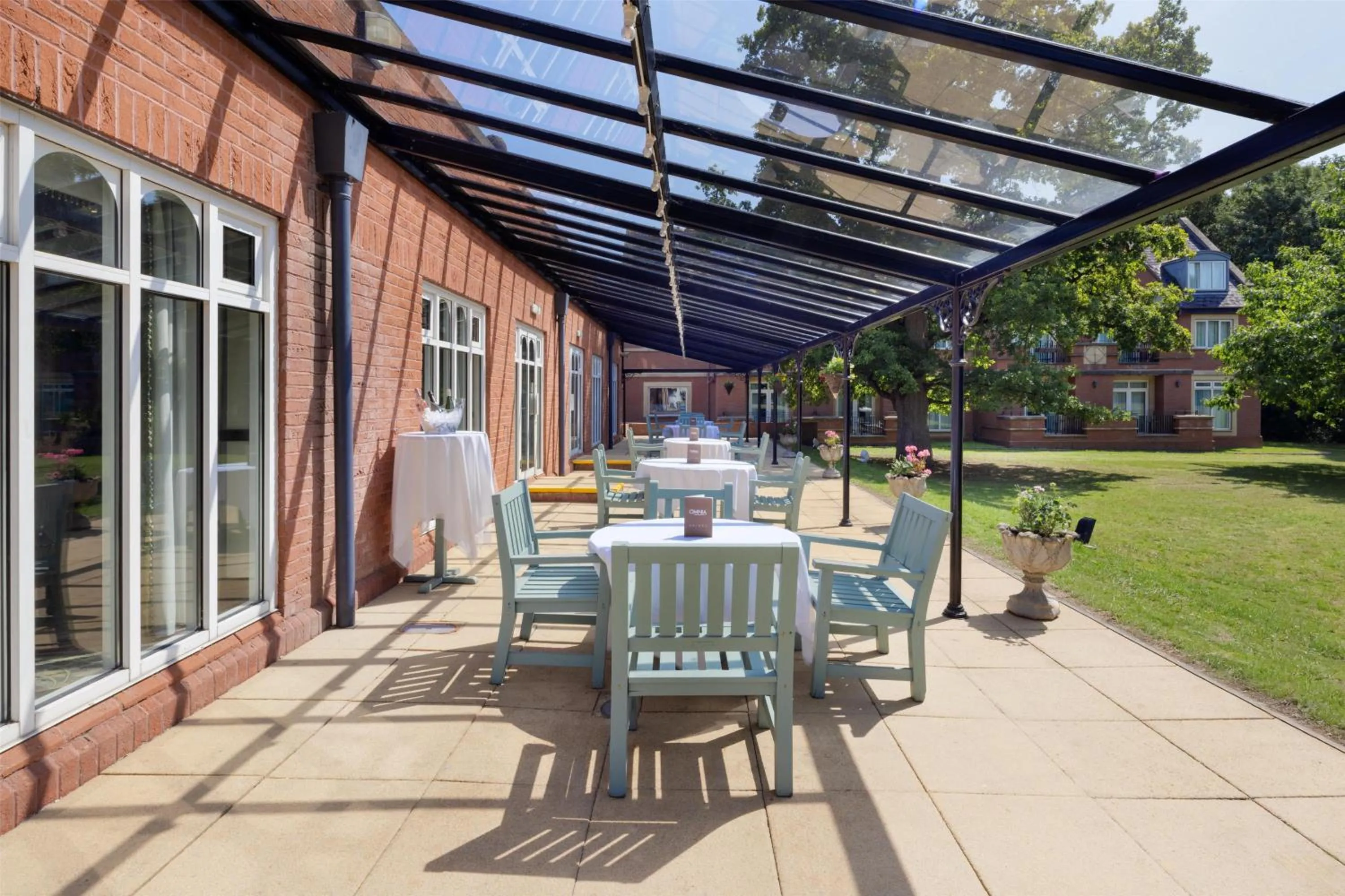 Patio in DoubleTree by Hilton St. Anne's Manor