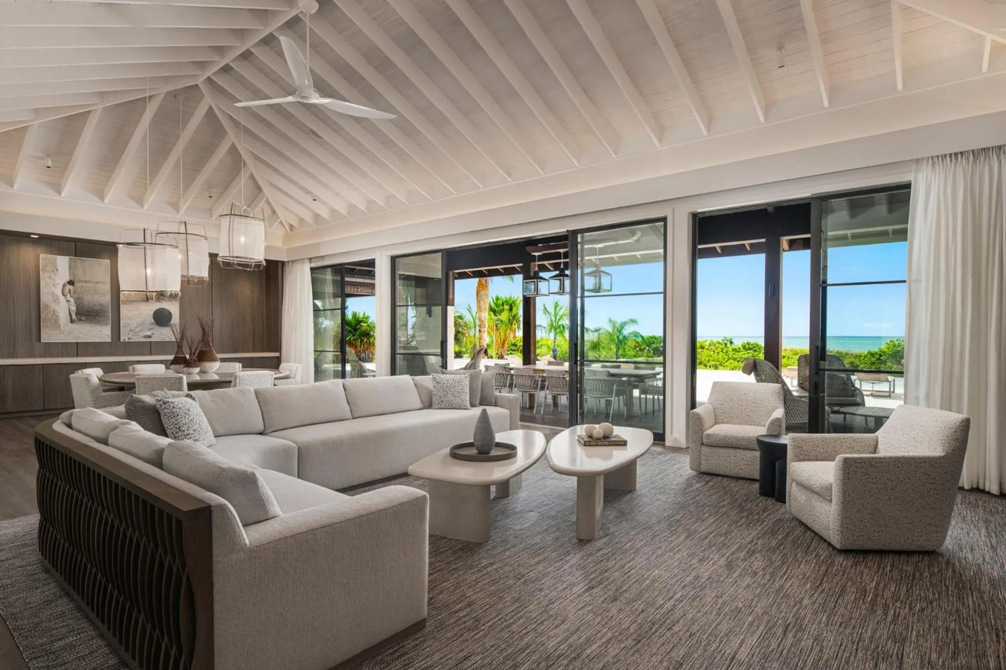 Living room in COMO Parrot Cay