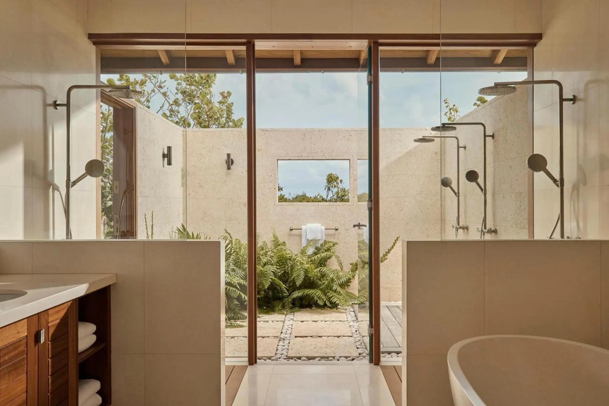 Bathroom in COMO Parrot Cay