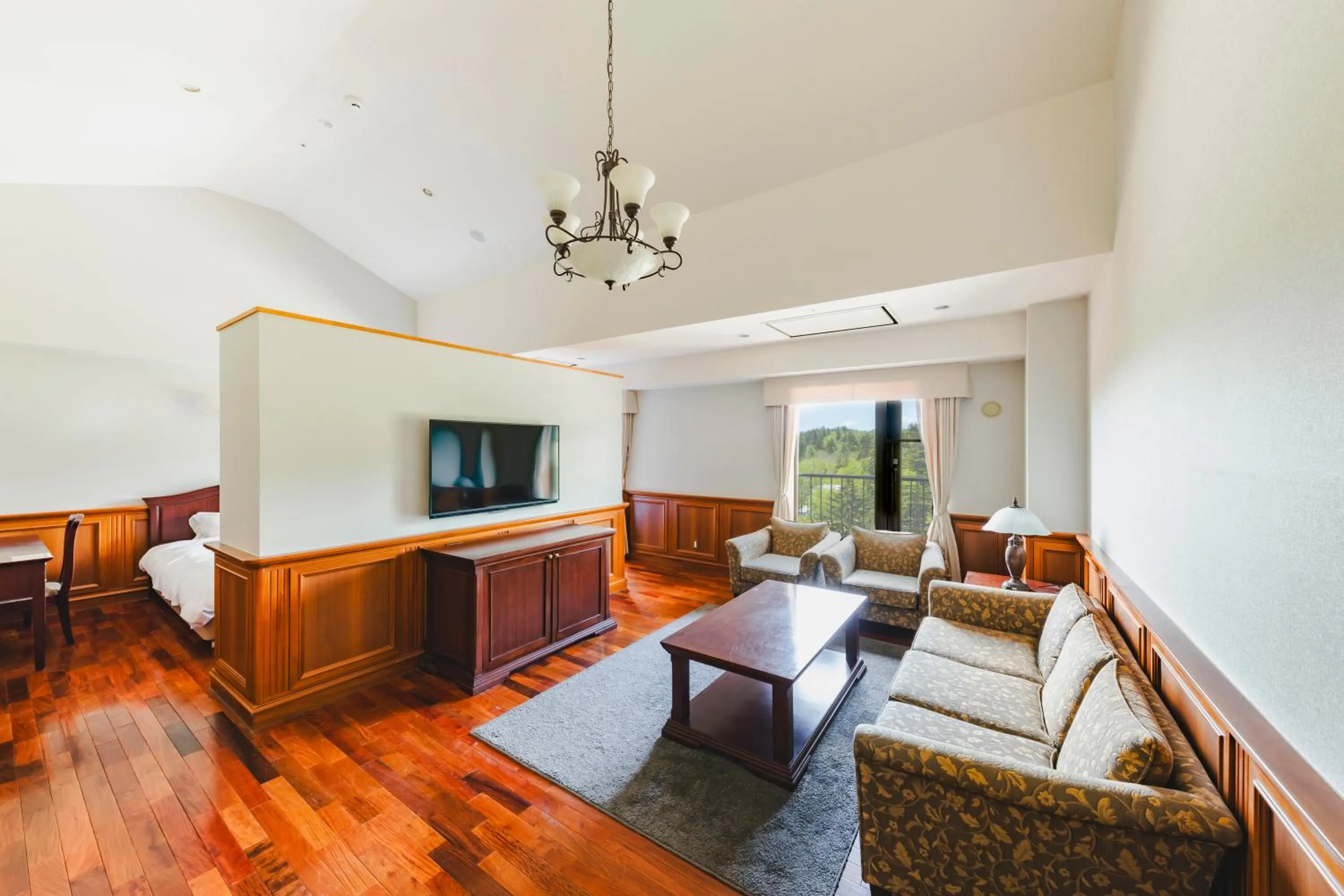 Living room in Higashikawa Asahidake Onsen Hotel Bear Monte