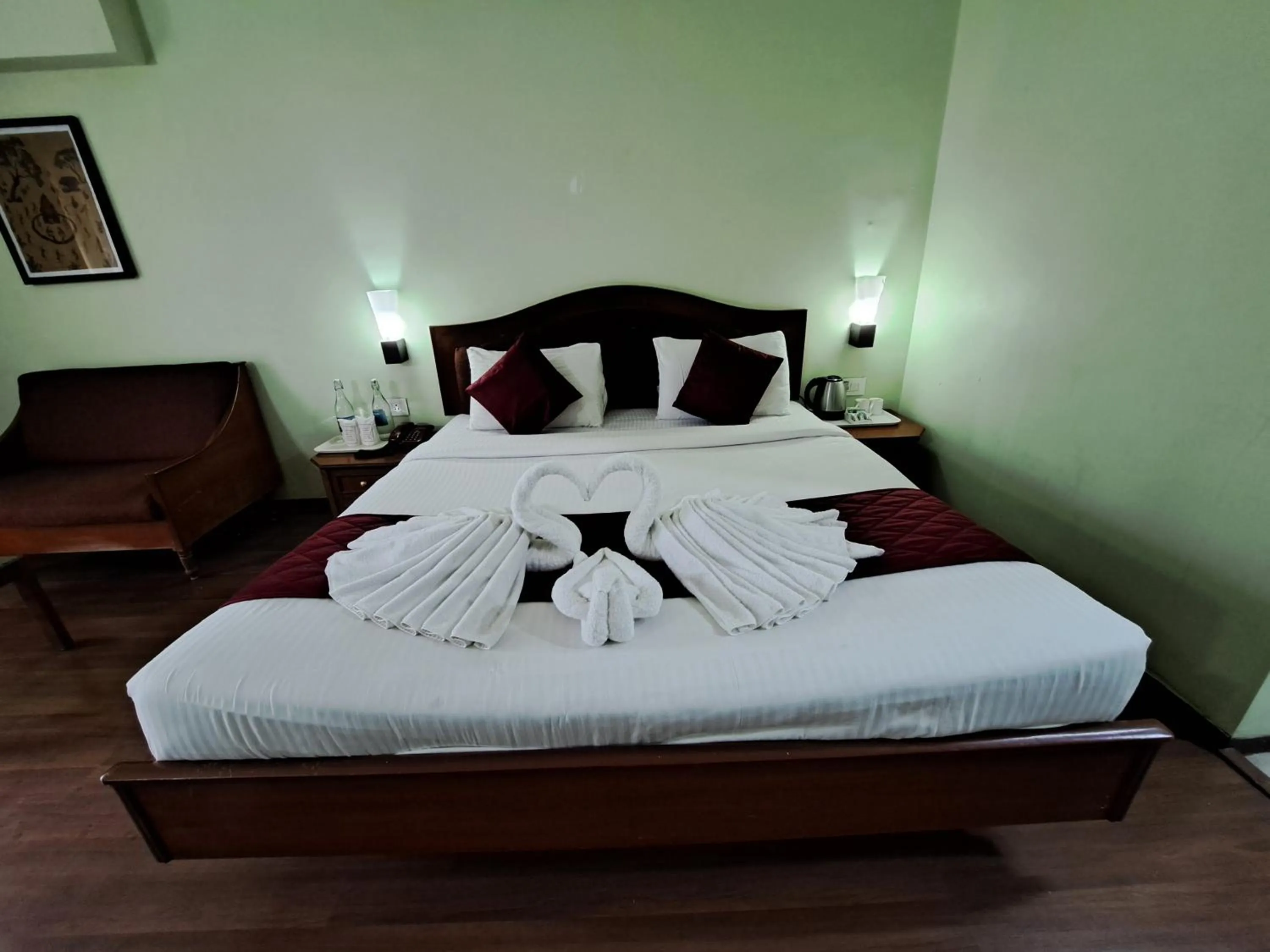 Bed in Hotel Preethi Classic Towers