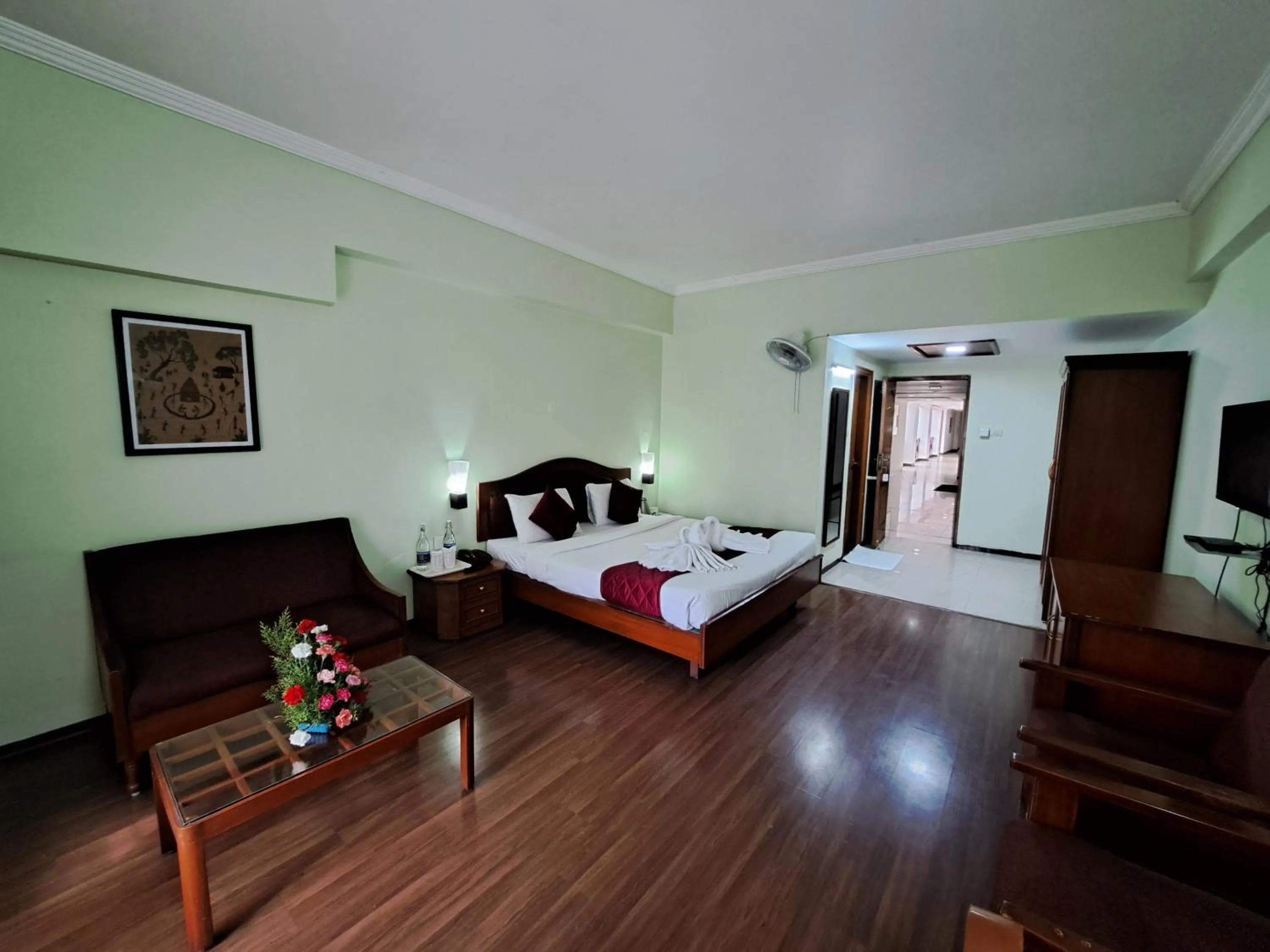 Bed in Hotel Preethi Classic Towers