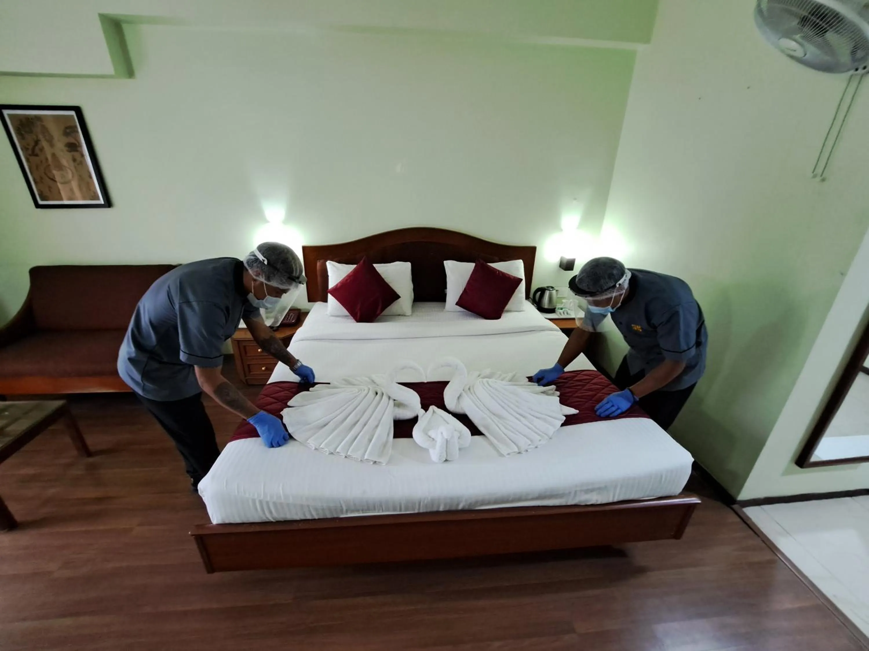 Bed in Hotel Preethi Classic Towers