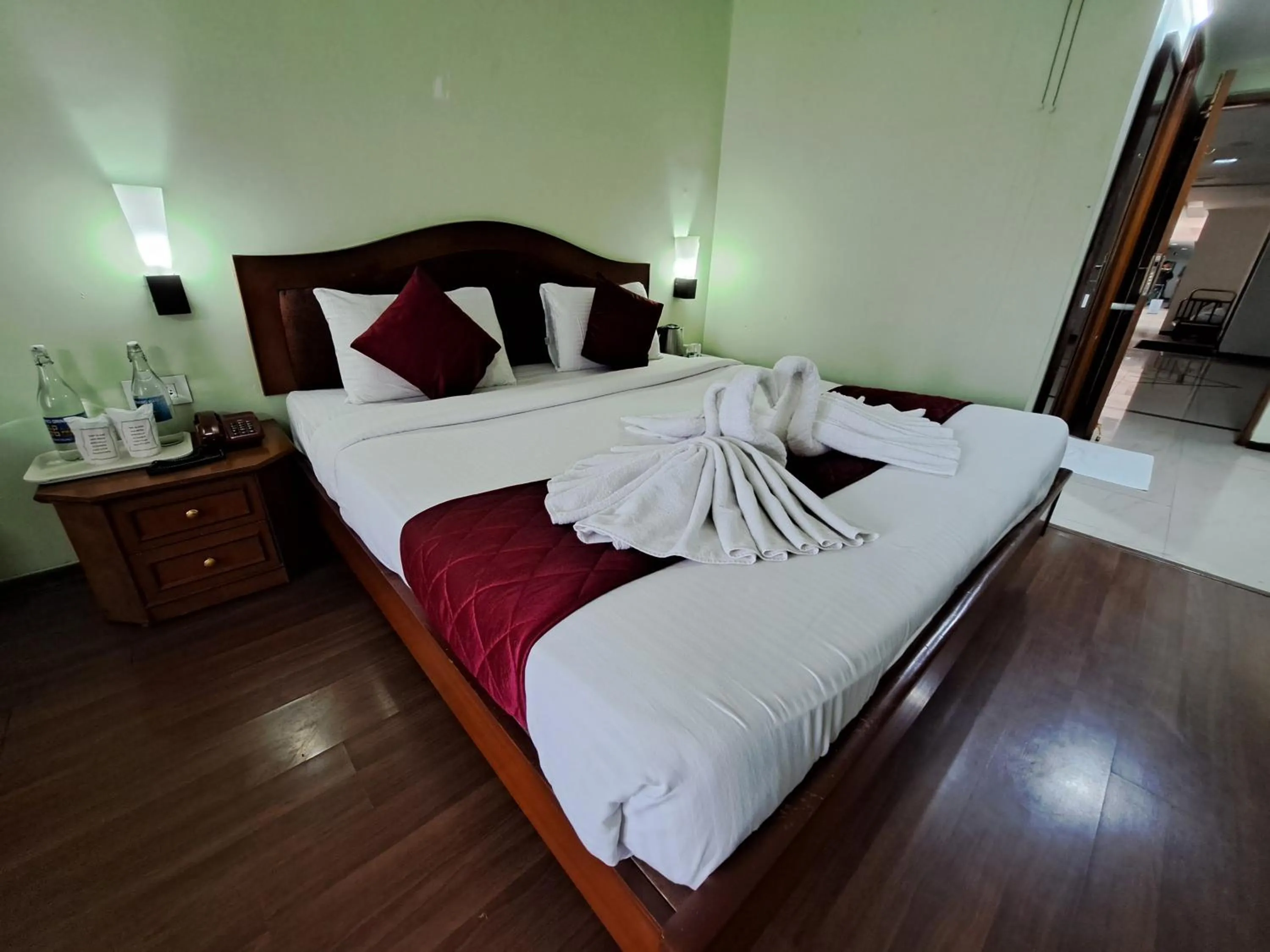 Bed in Hotel Preethi Classic Towers