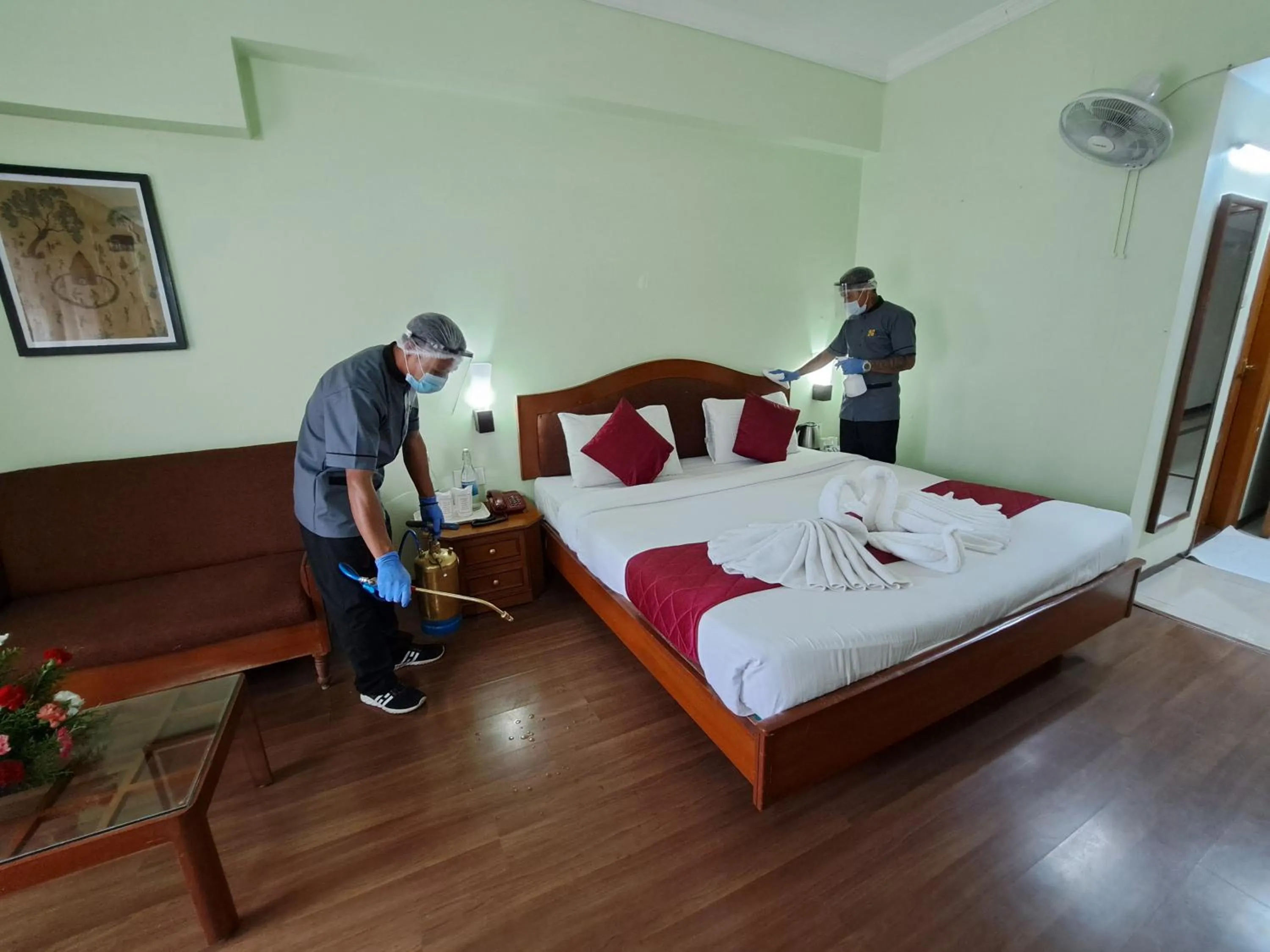 Bed in Hotel Preethi Classic Towers