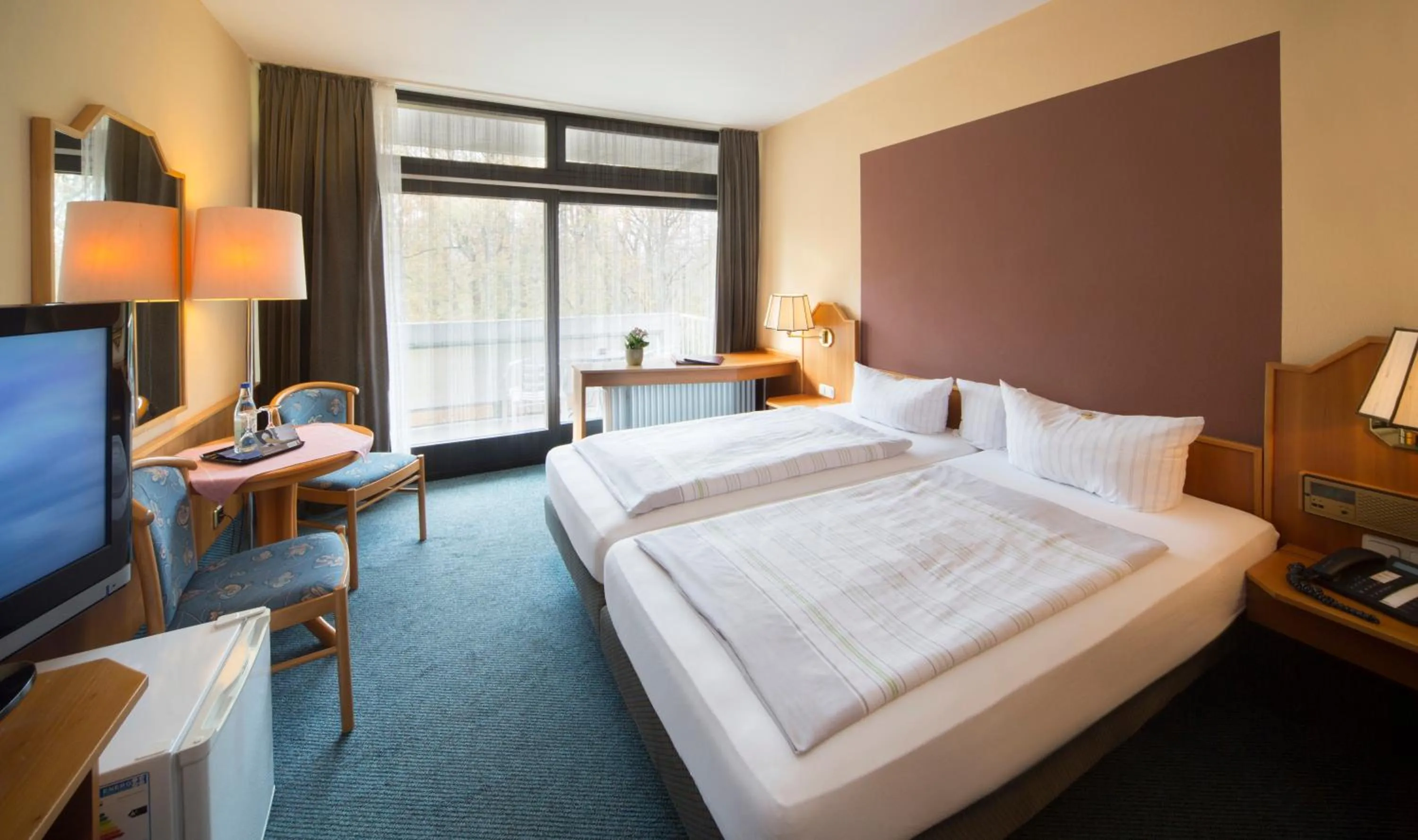 Balcony/Terrace, Bed in Reichels Parkhotel