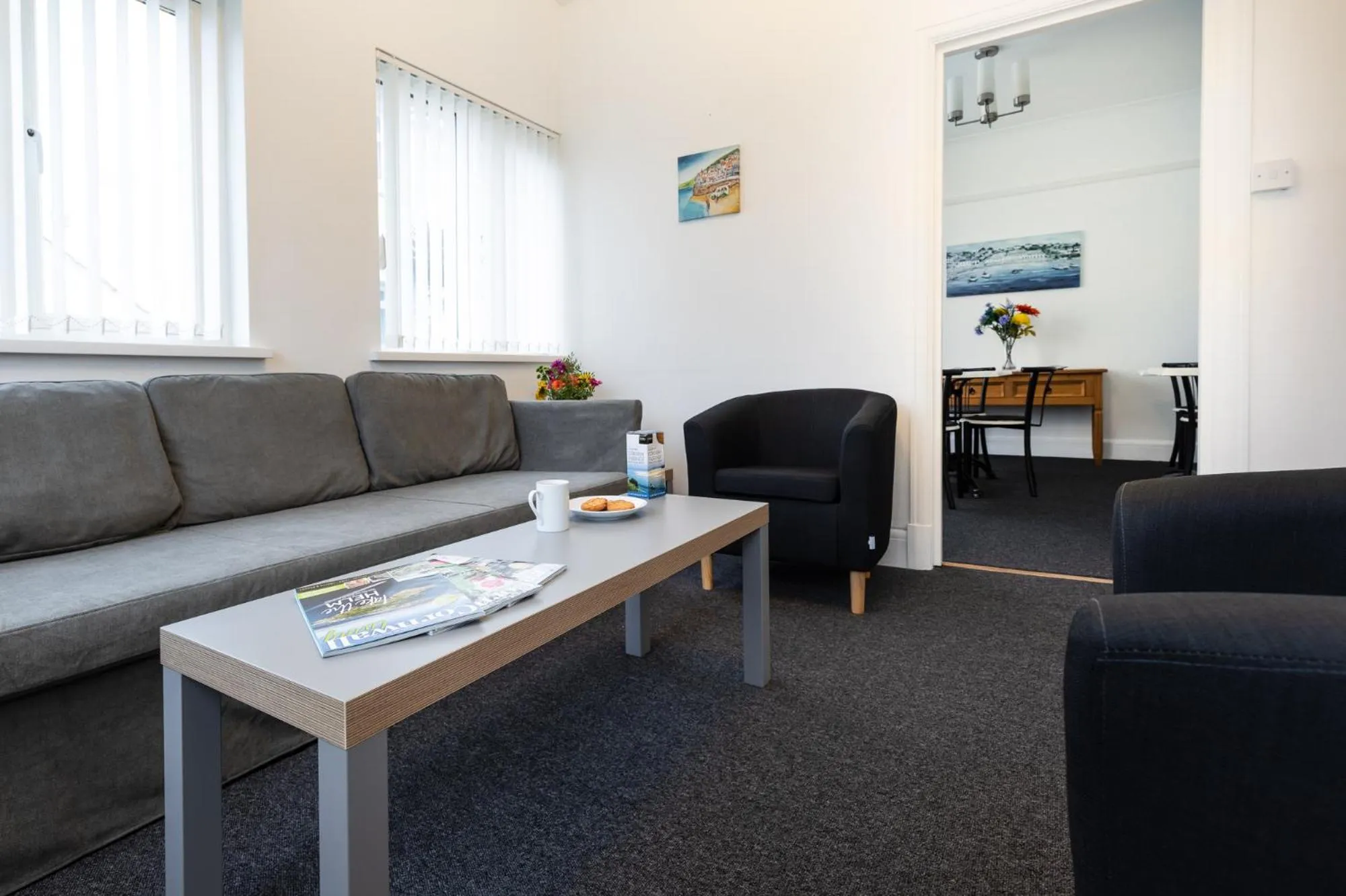 Living room in Oasis House