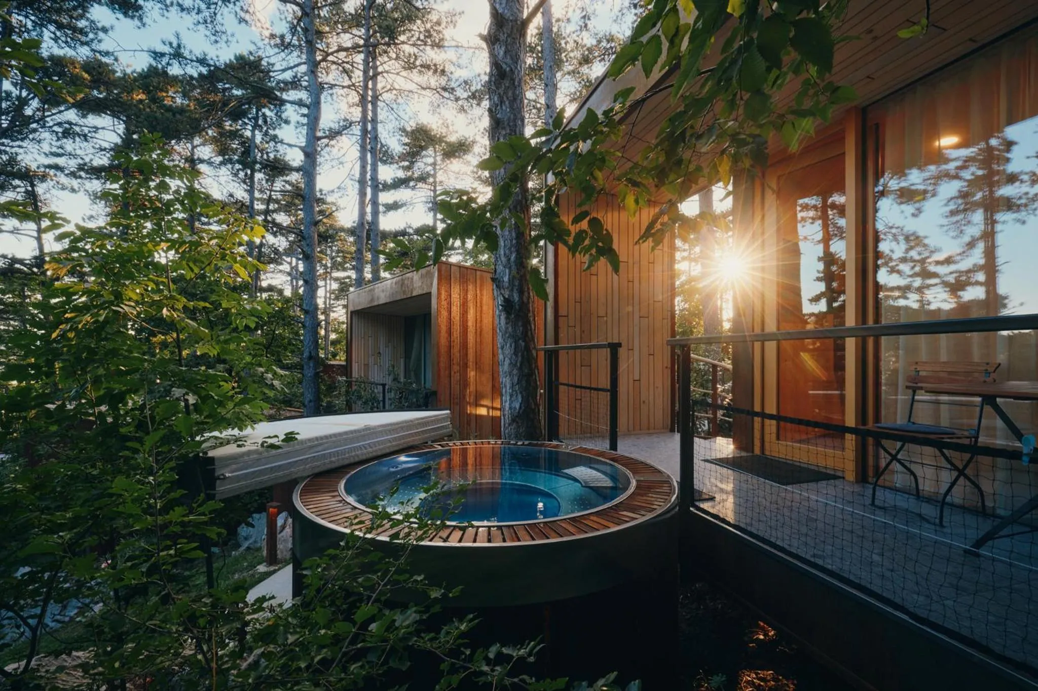 Hot Tub in Theodosius Forest Village - Glamping in Vipava valley