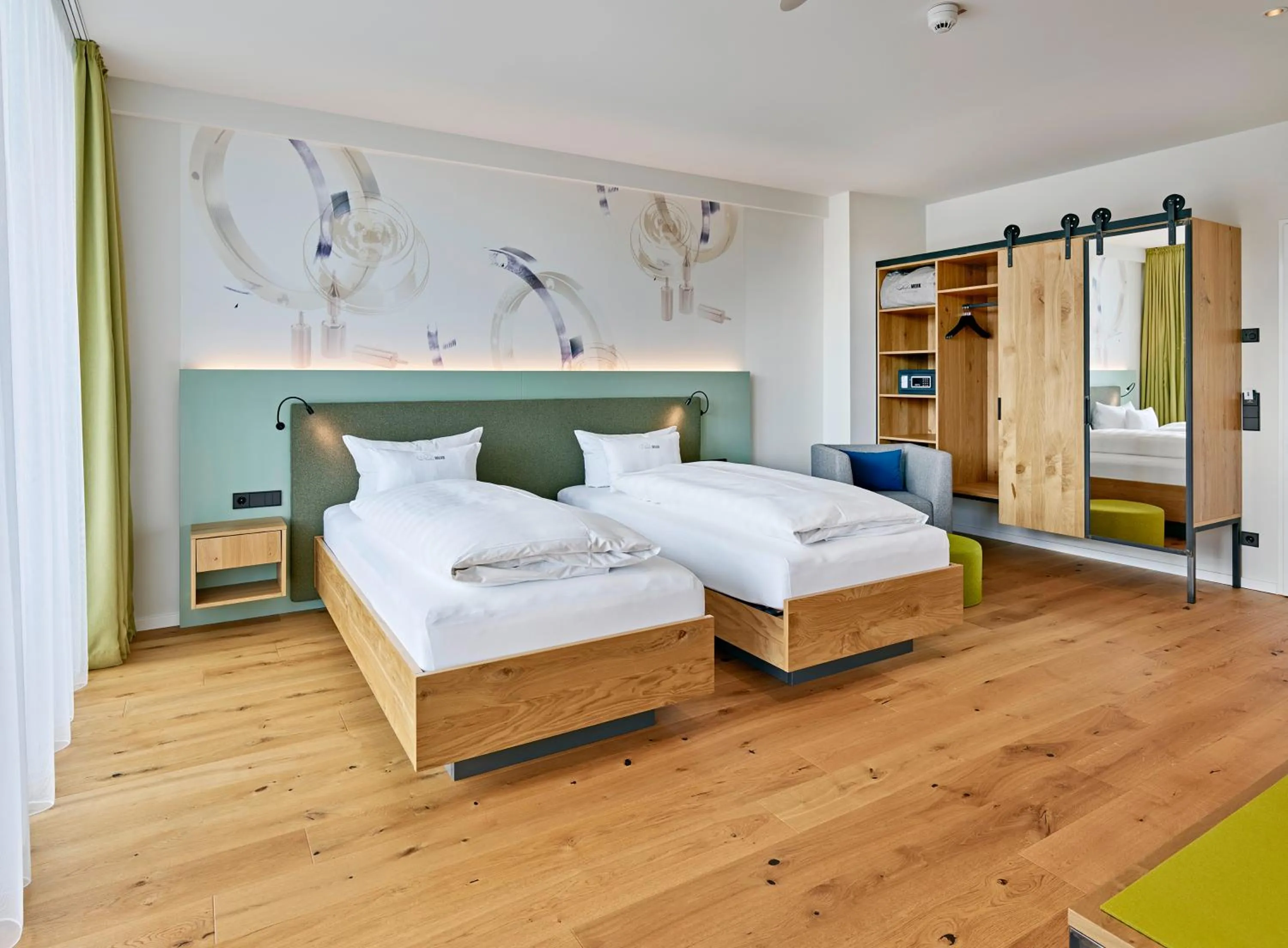 Bed in Hotel Federwerk