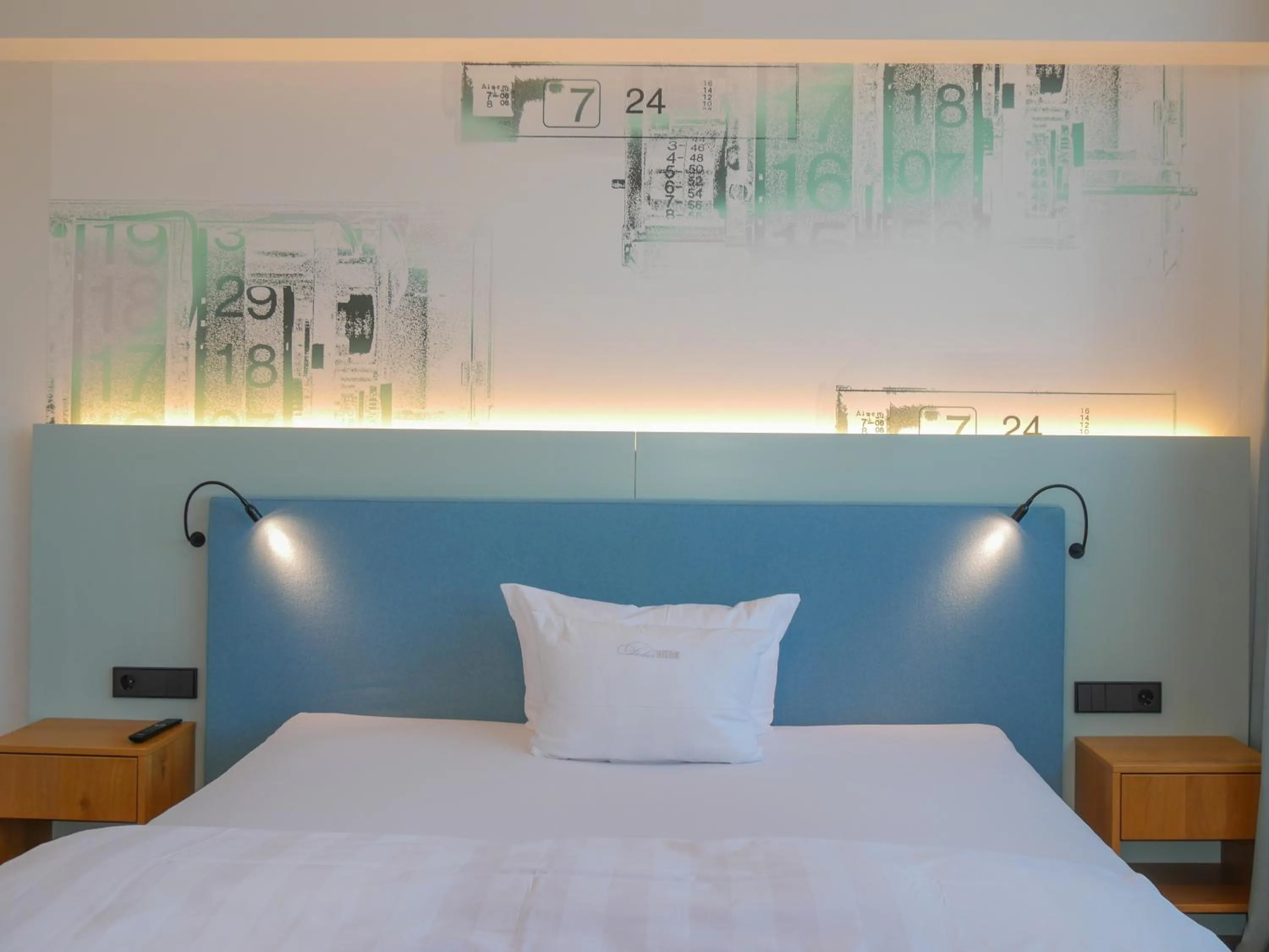 Bed in Hotel Federwerk