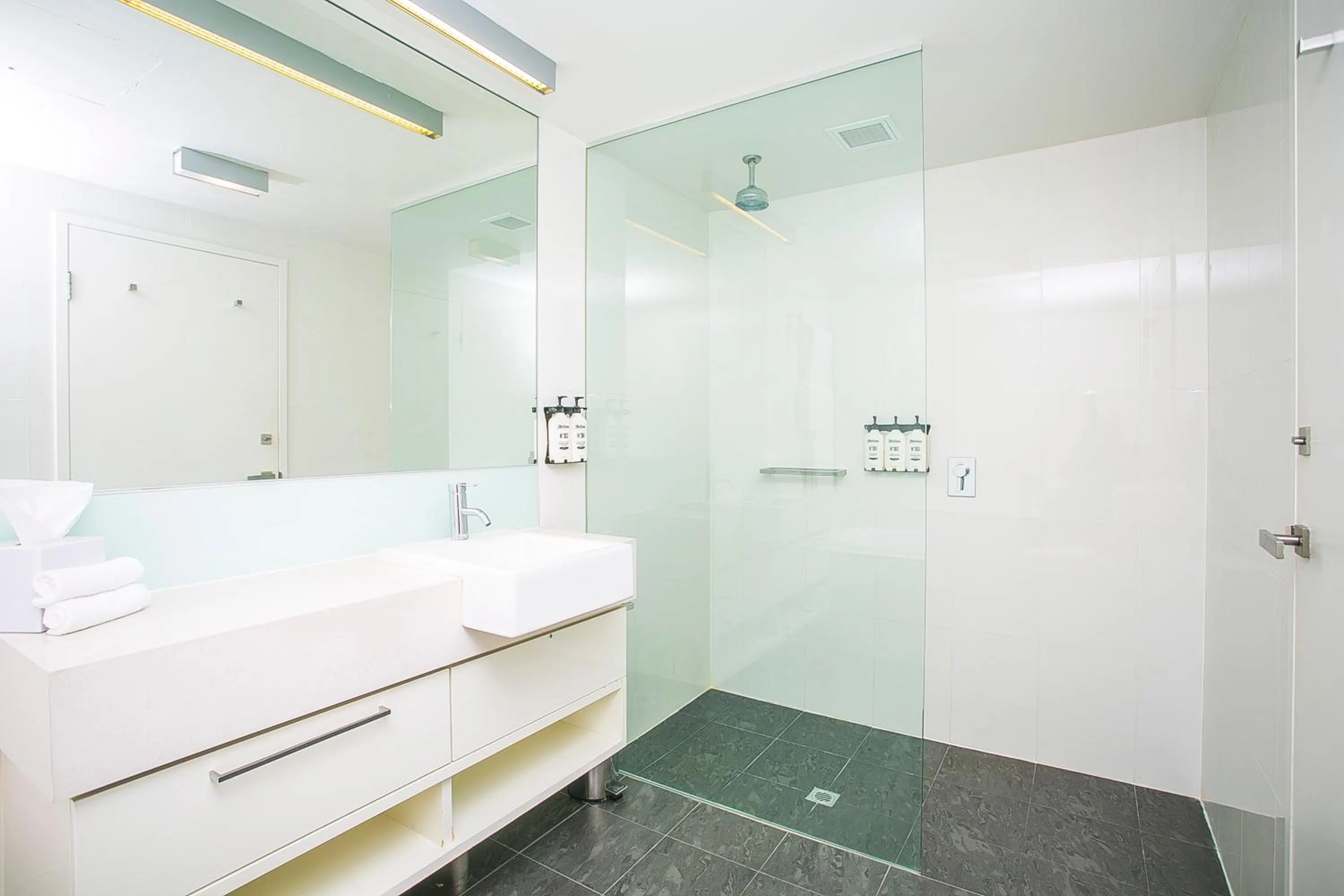 Shower in East Perth Suites Hotel