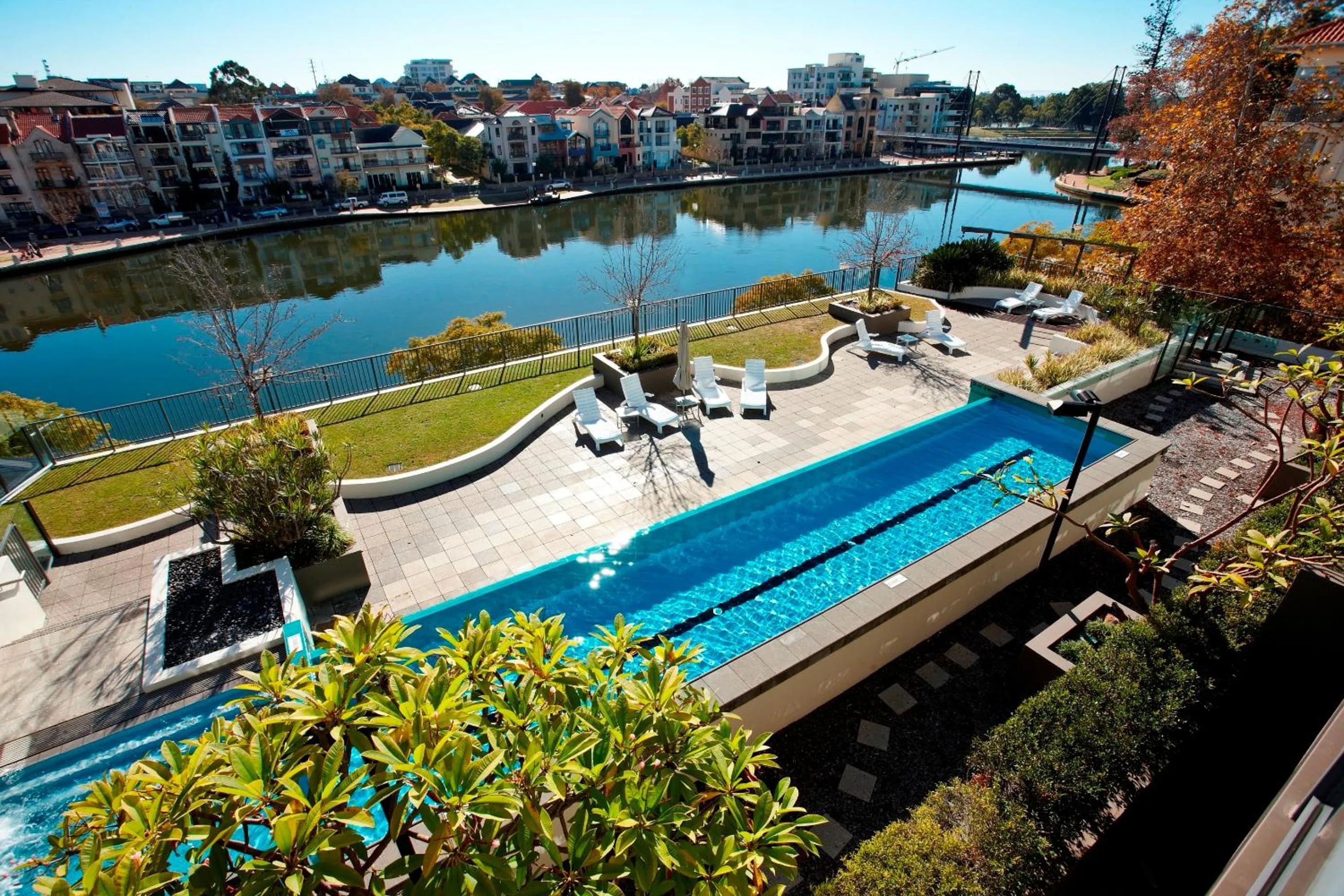 River view in East Perth Suites Hotel