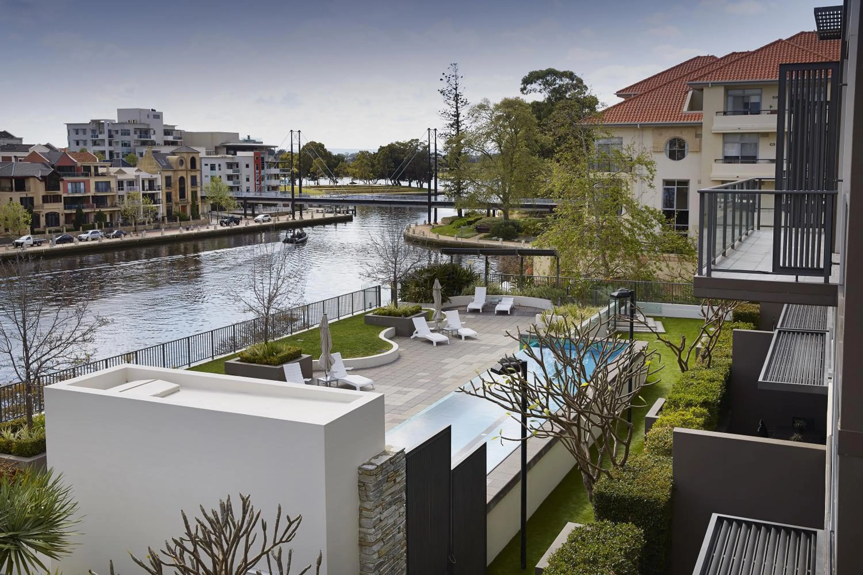Pool view in East Perth Suites Hotel