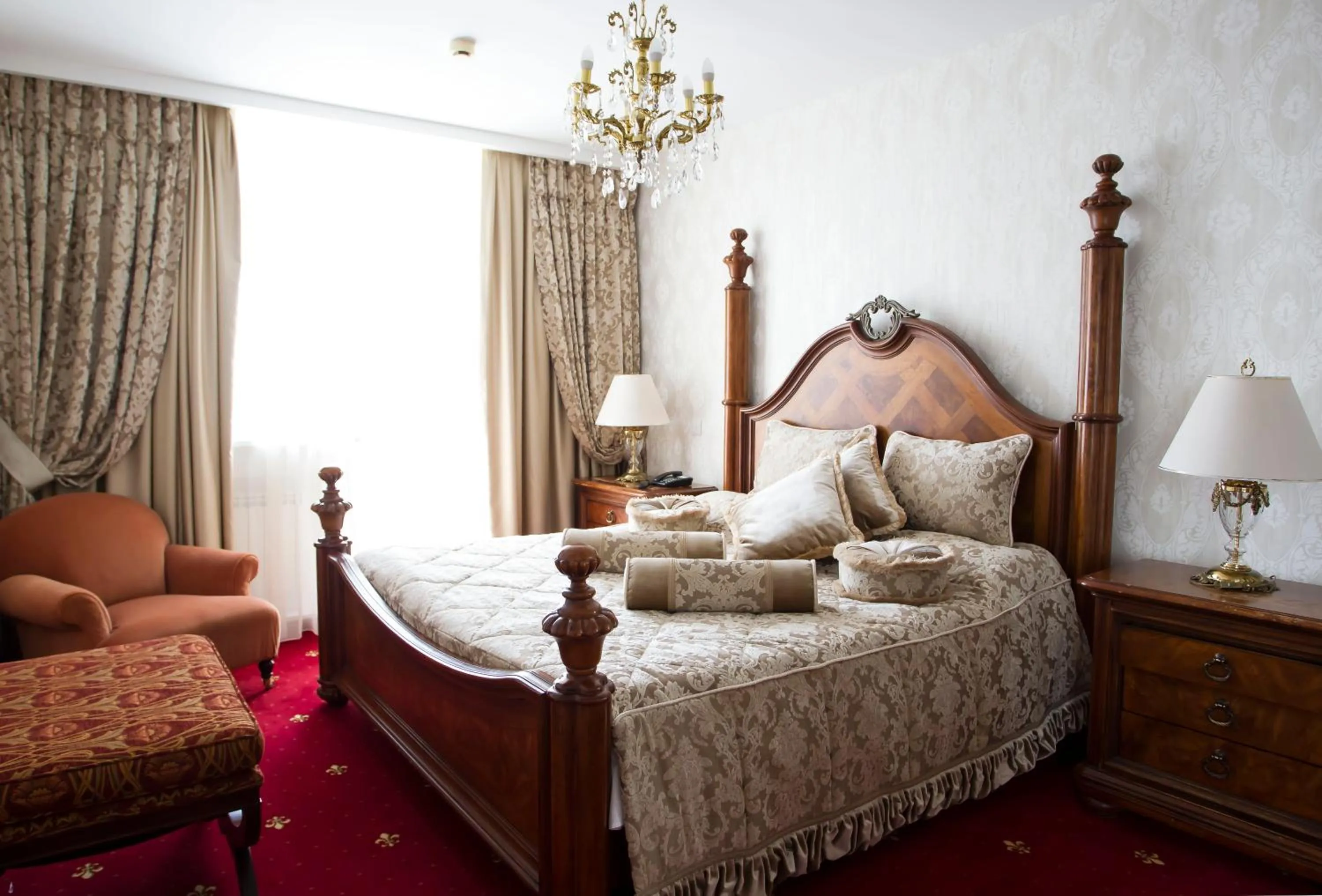 Bed in Atyrau Dastan Hotel