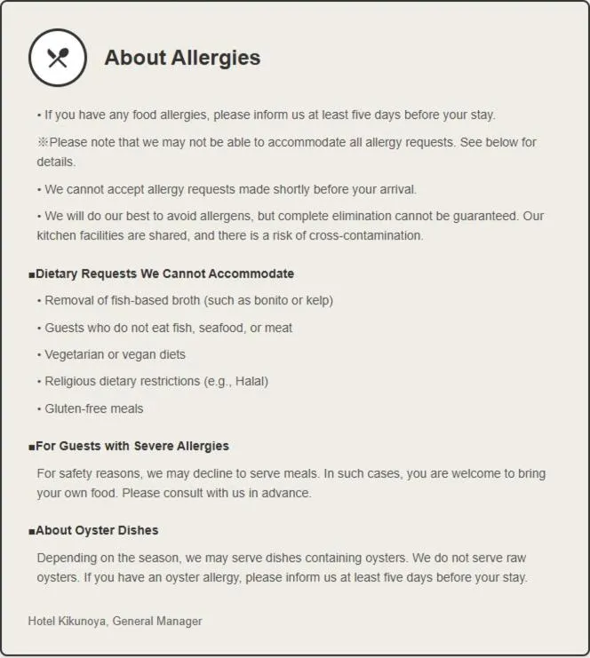 Restaurant/places to eat in Kikunoya