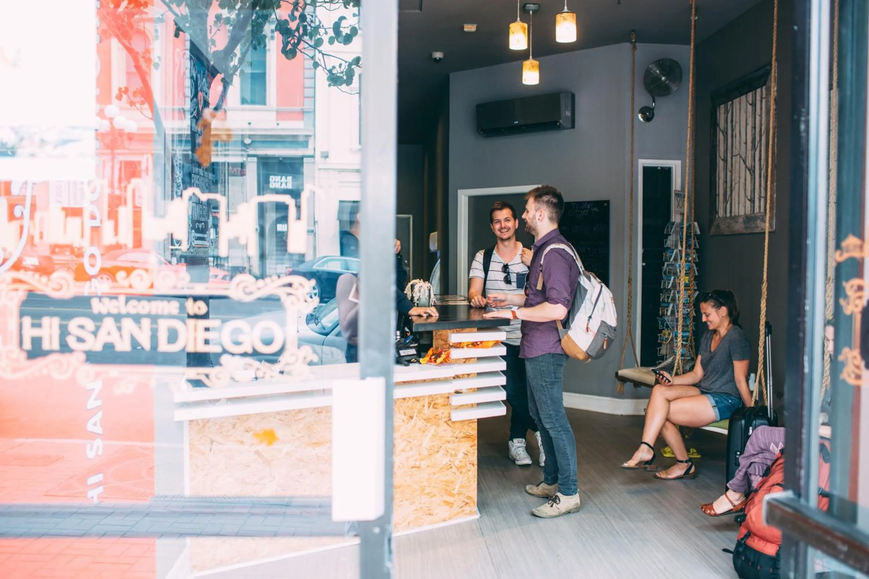 Lobby or reception in HI San Diego Downtown Hostel