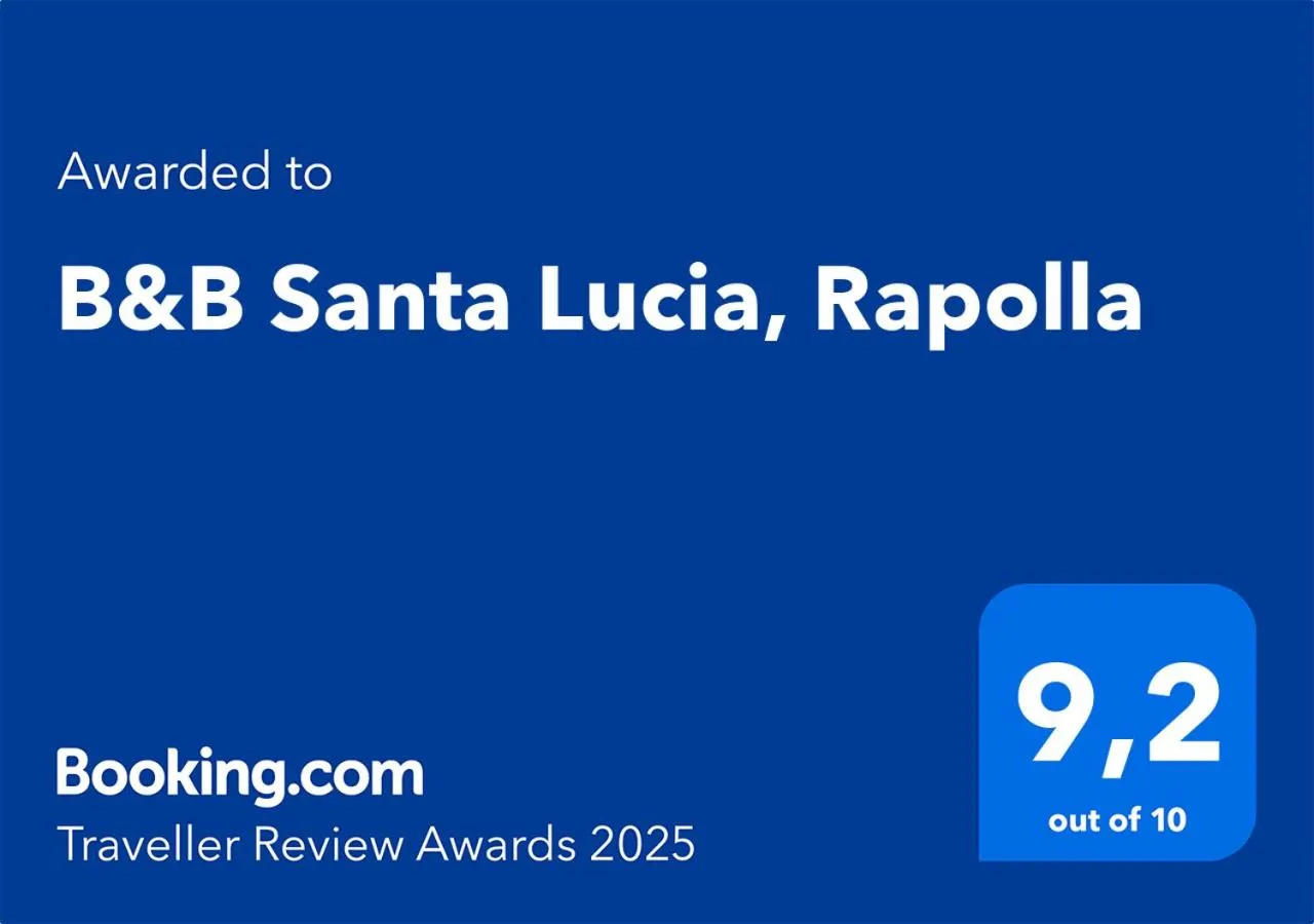 Certificate/Award in B&B Santa Lucia, Rapolla