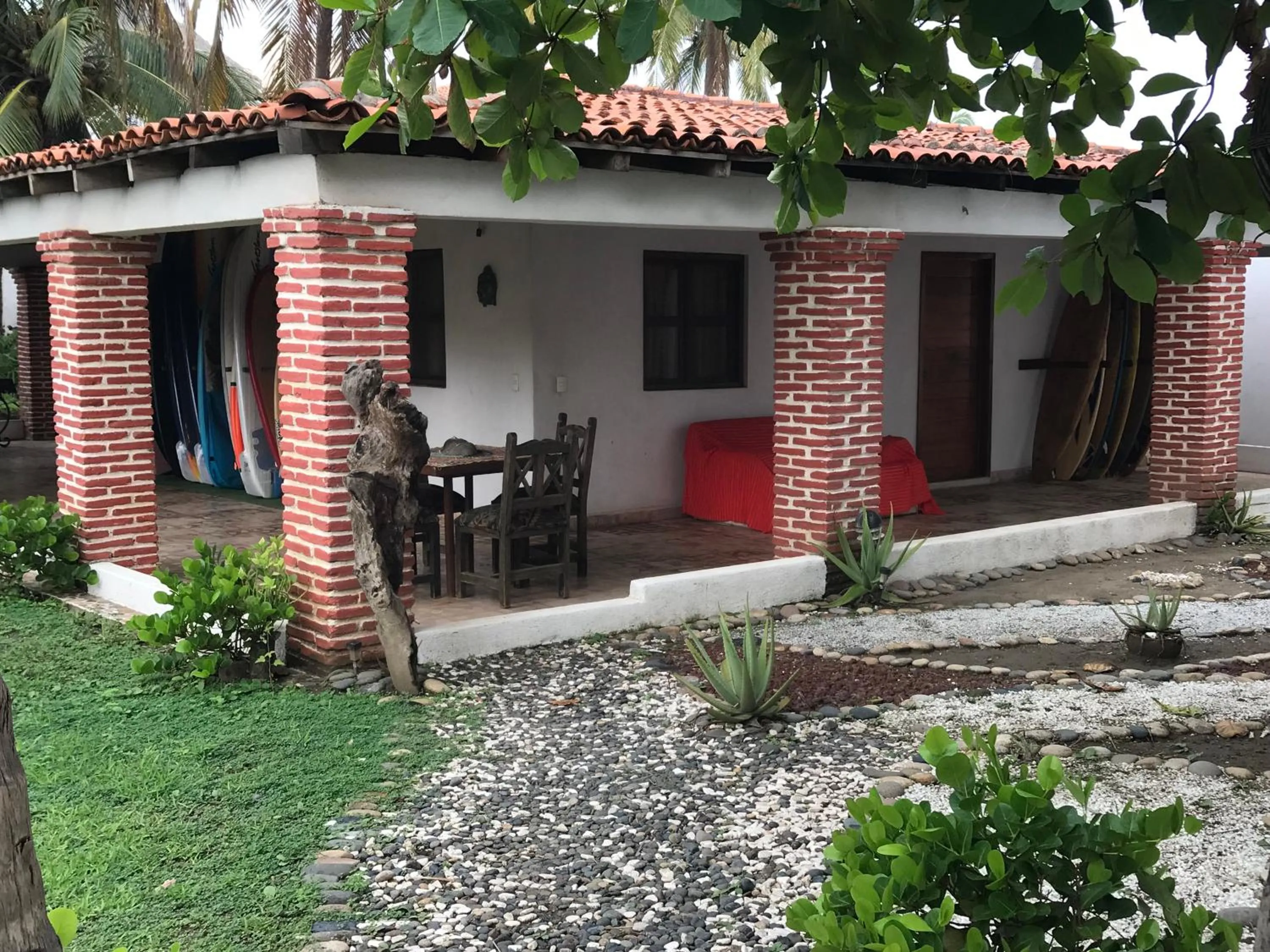 Patio in Casa de las Olas Surf & Beach Club