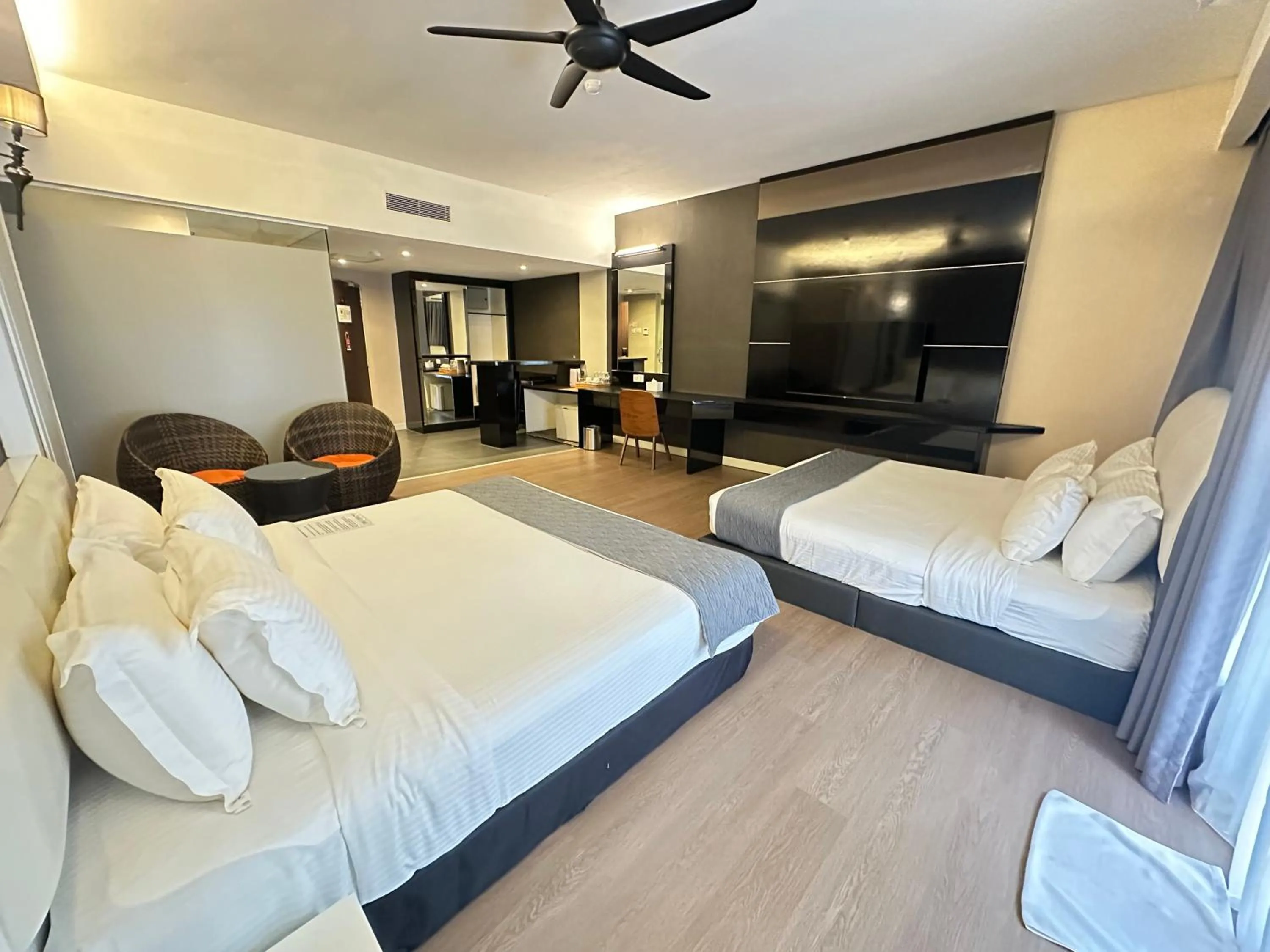 View (from property/room), Bed in The Sterling Boutique Hotel Melaka