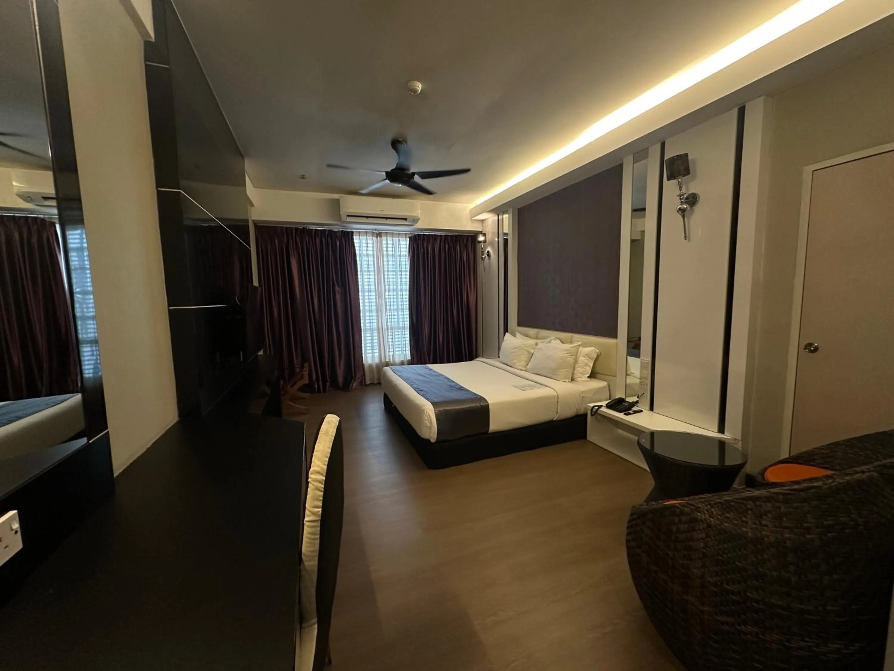 View (from property/room), Bed in The Sterling Boutique Hotel Melaka