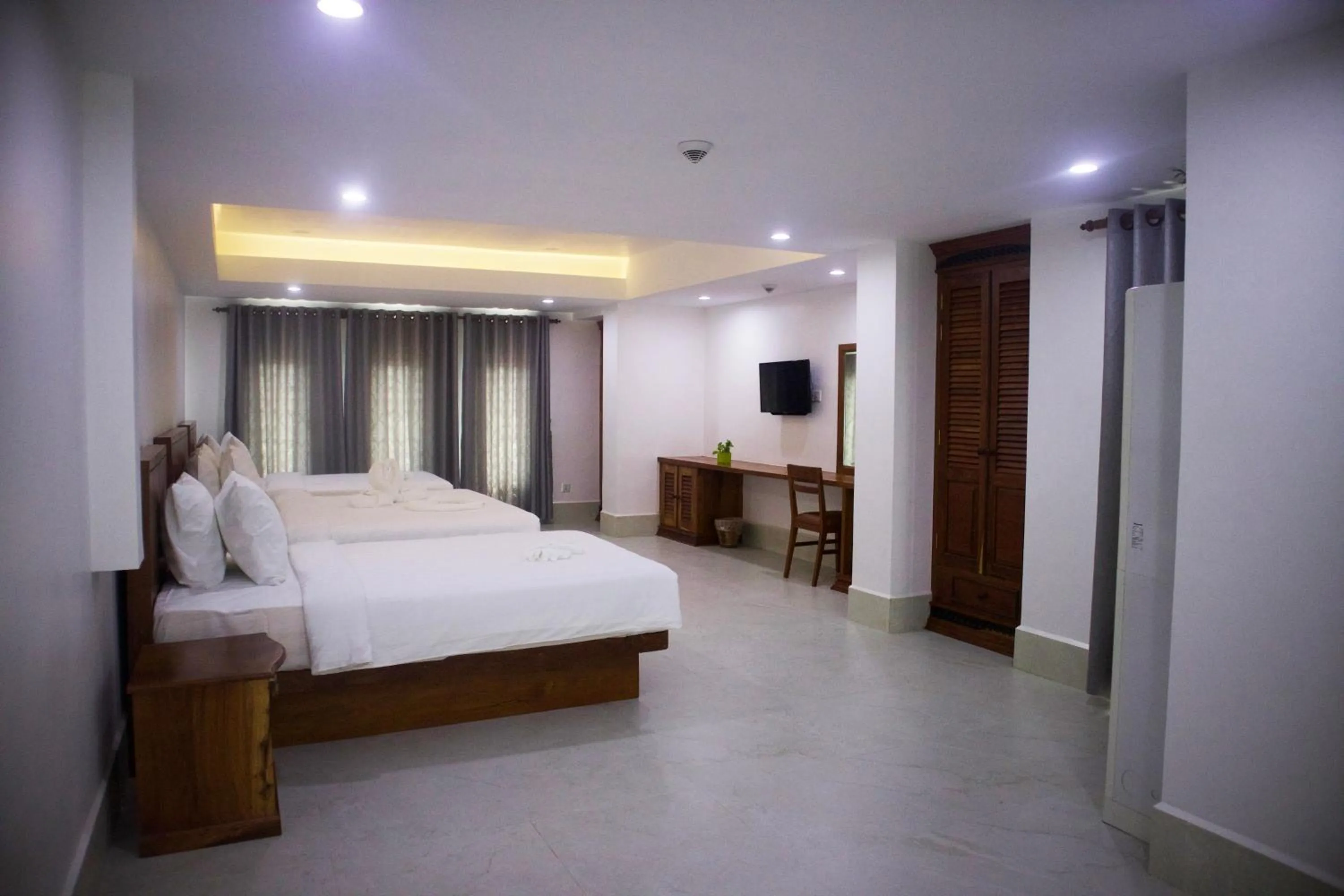 Bed in Angkor City View Hotel