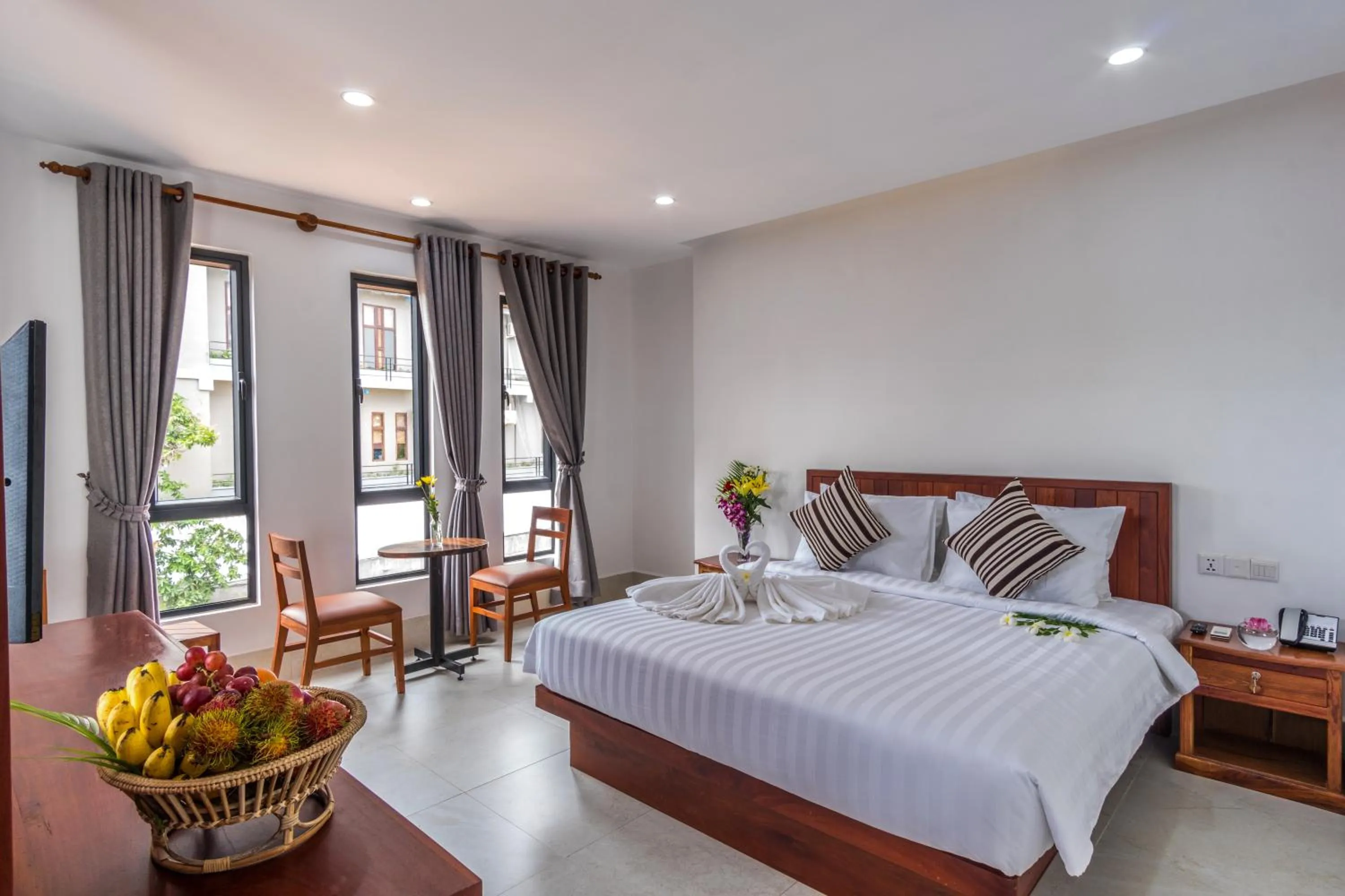 Bed in Angkor City View Hotel