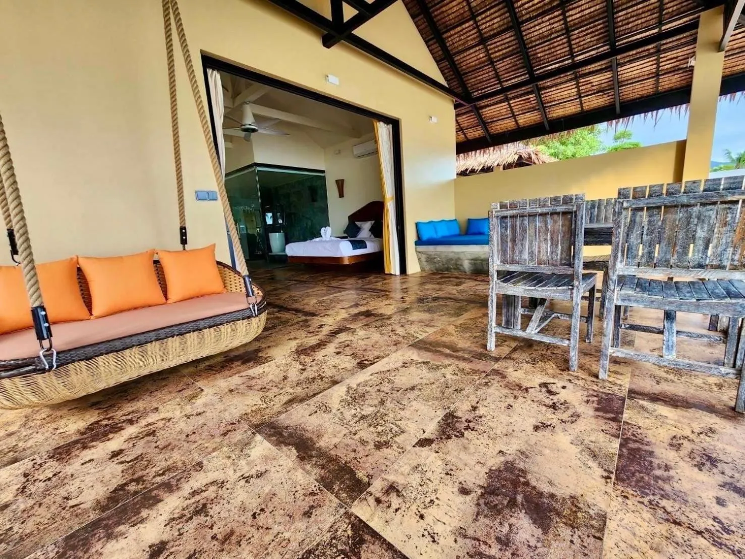 Patio in Absolute Beachfront Resort