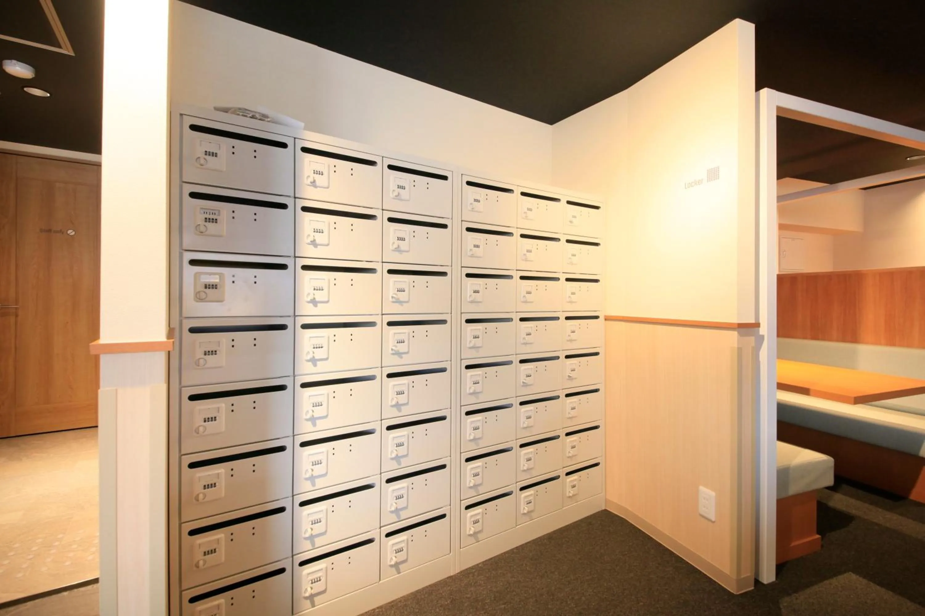 Communal lounge/ TV room in Tabist CapsuleHotel APODS Himeji Station