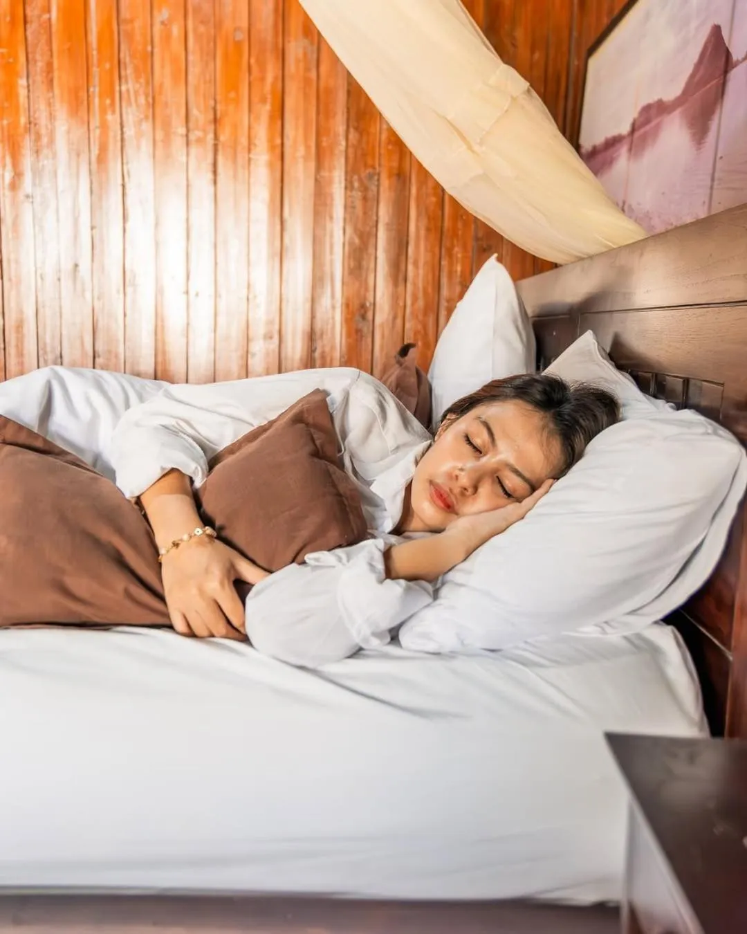 Bed in Yoki's Bungalows