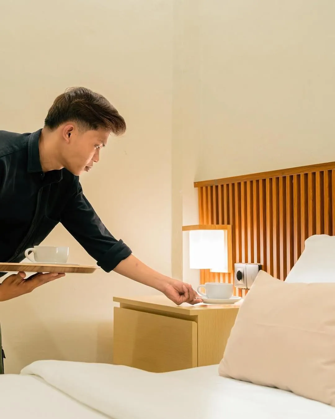 Bed in Yoki's Bungalows