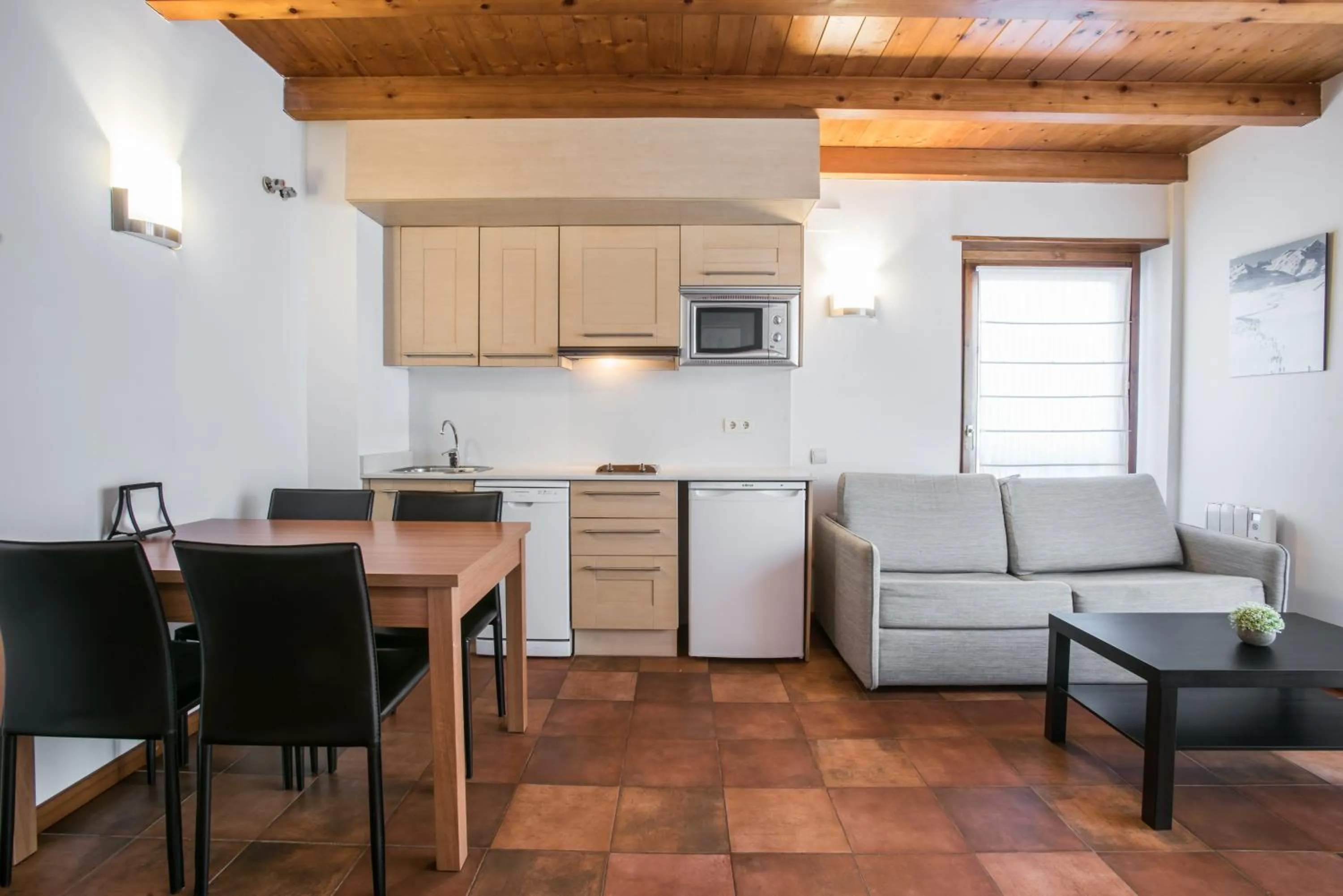 Kitchen or kitchenette in Apartamentos SNÖ Mont Romies Unhola