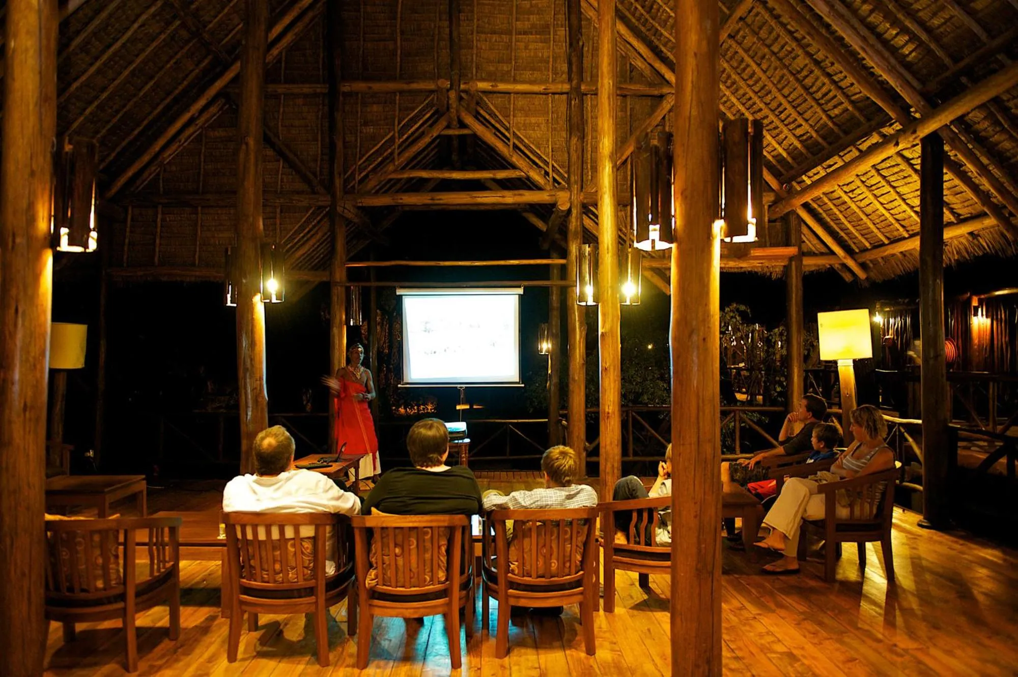 Communal lounge/ TV room in Samburu Intrepids Tented Camp