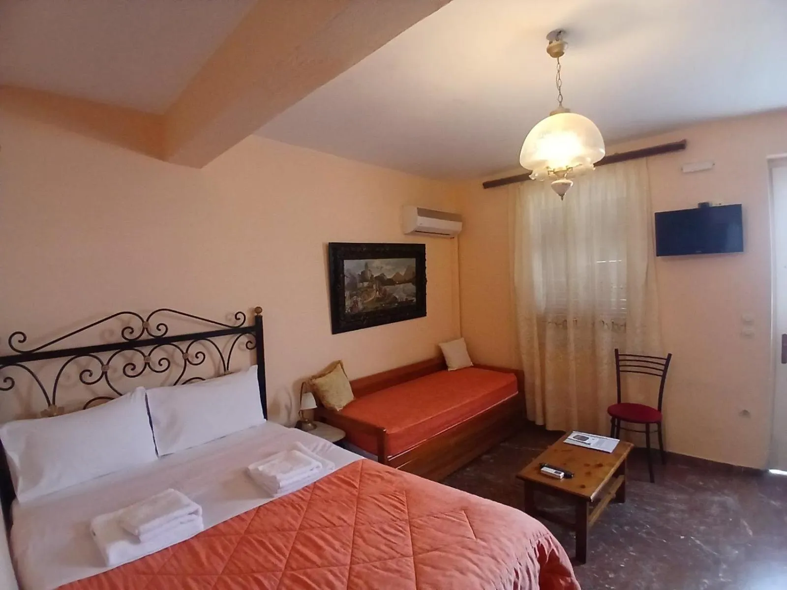 Bed in Pension Eleni