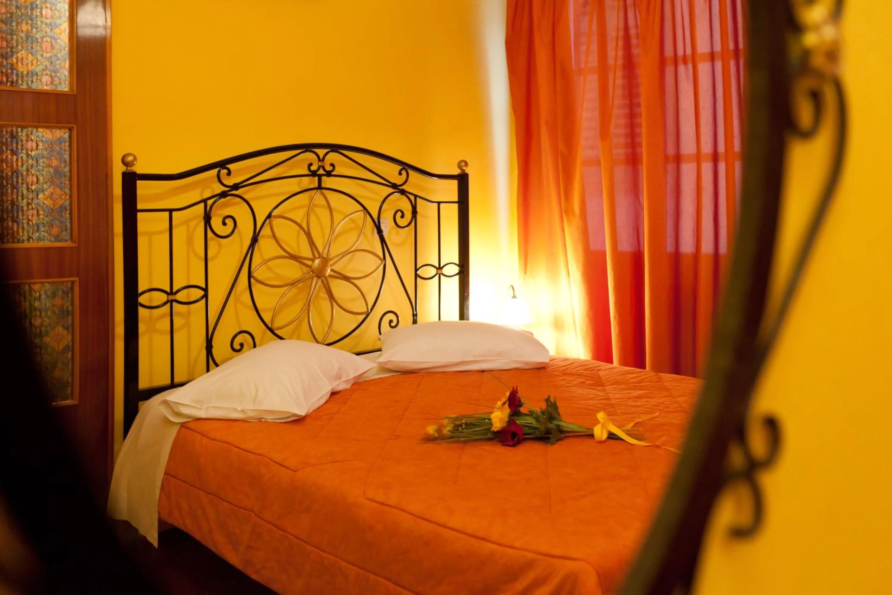 Bed in Pension Eleni