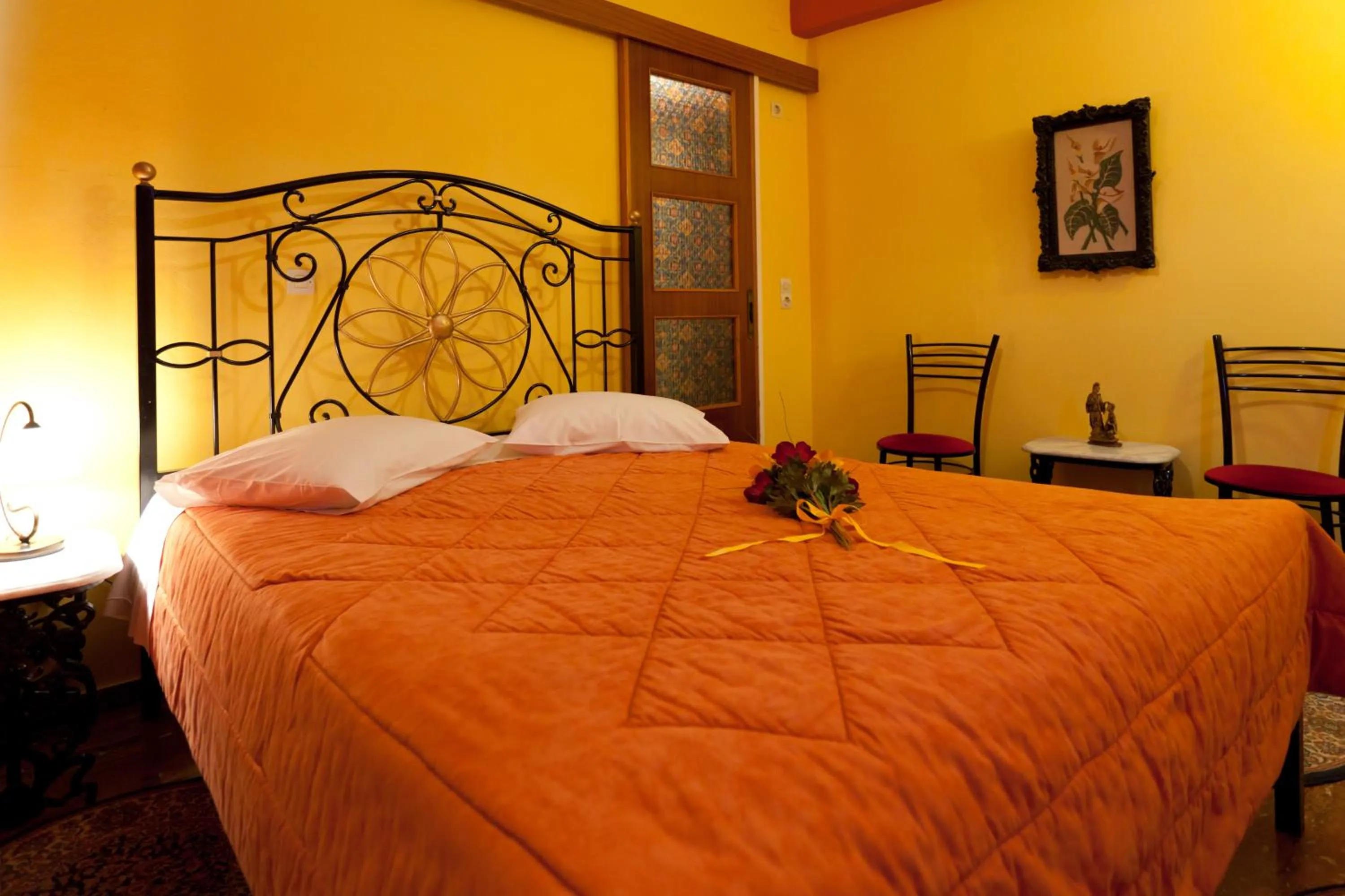 Bed in Pension Eleni