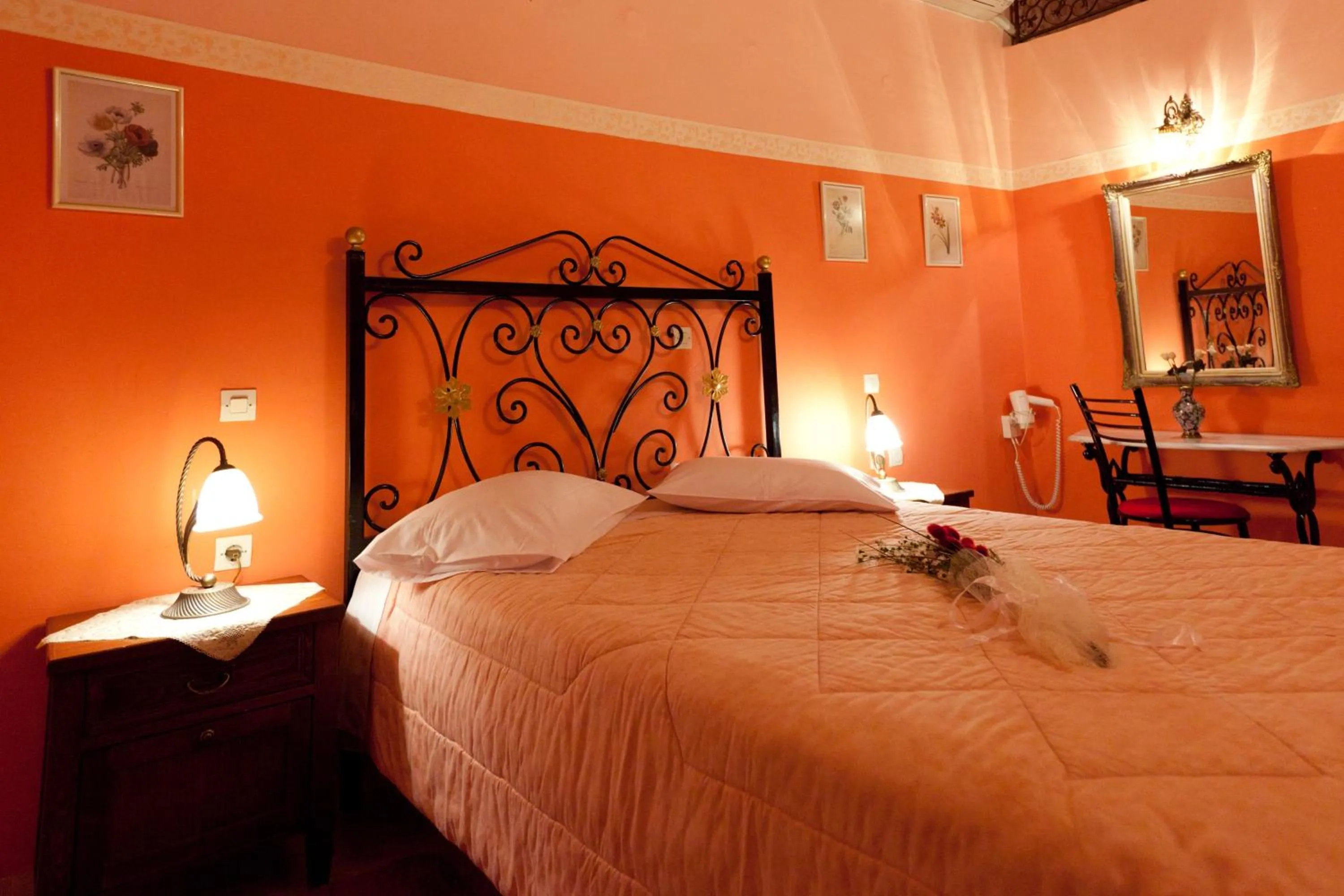 Bedroom, Bed in Pension Eleni