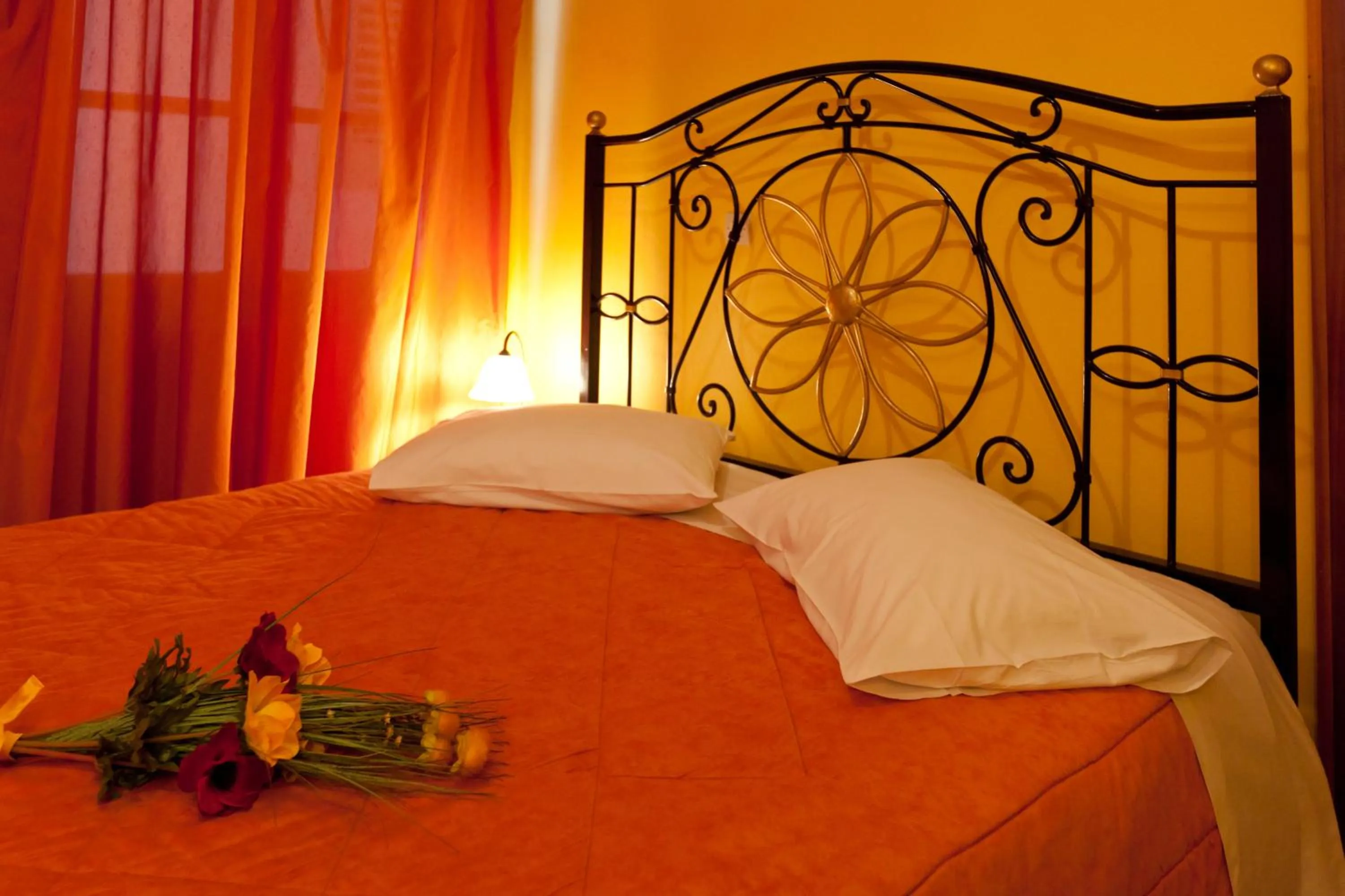 Bedroom, Bed in Pension Eleni