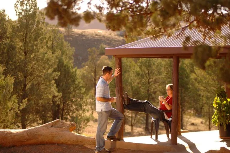 People in Skytrek Willow Springs Station